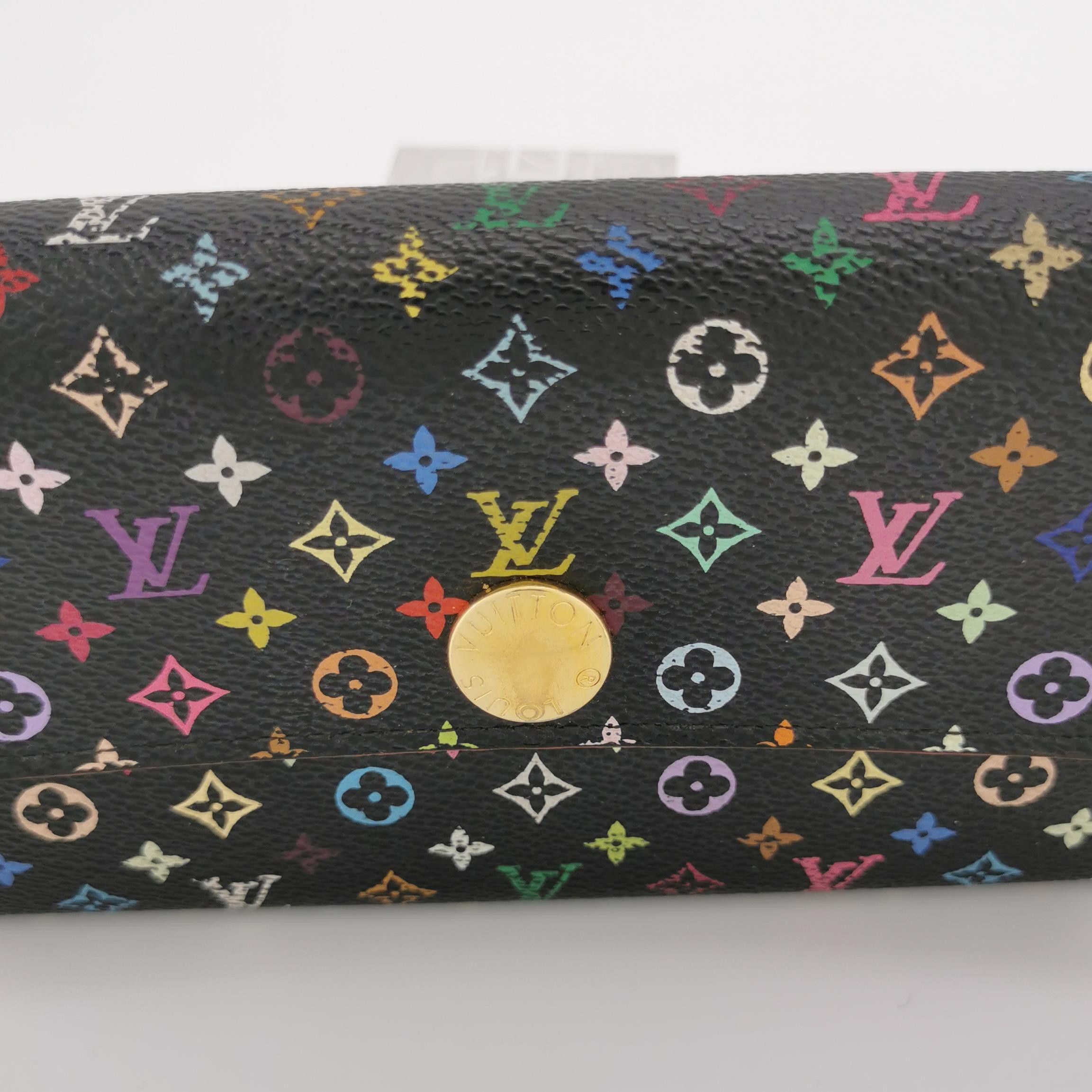 Louis Vuitton Louis Vuitton (LV) Cowhide Black Tricolor Snap Button Long Size ONE SIZE - 4 Thumbnail