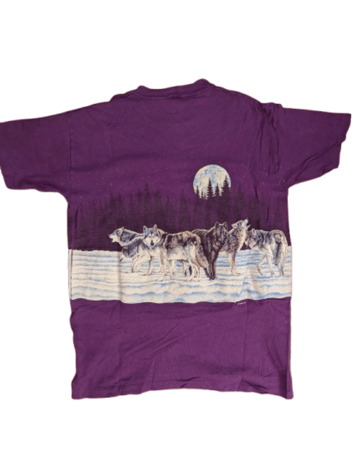 Habitat Vintage 90s Wolf Pack T-Shirt – Wrap-Around XL Size US XL / EU 56 / 4 - 2 Thumbnail