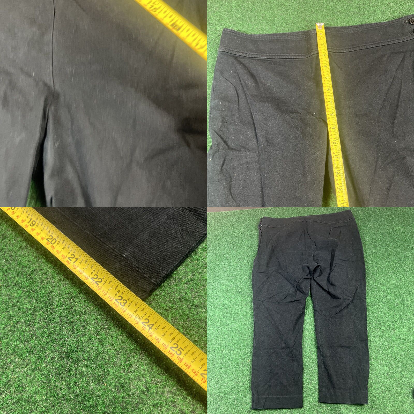 Ralph Lauren LRL Ralph Lauren Women's Size 12 Black Zip Fly Straight Leg Capri Pants Size 34" / US 12 / IT 48 - 8 Thumbnail