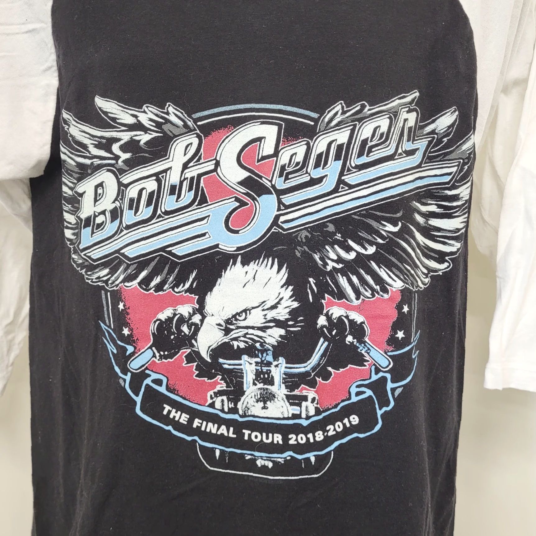 Vintage Bob Segar Tshirt Mens Size M Black & White Final Tour 2018-2019 Raglan Sleeve Graphic Print Aerosmith Tultex Rock Shirt Mens Size US M / EU 48-50 / 2 - 7 Thumbnail