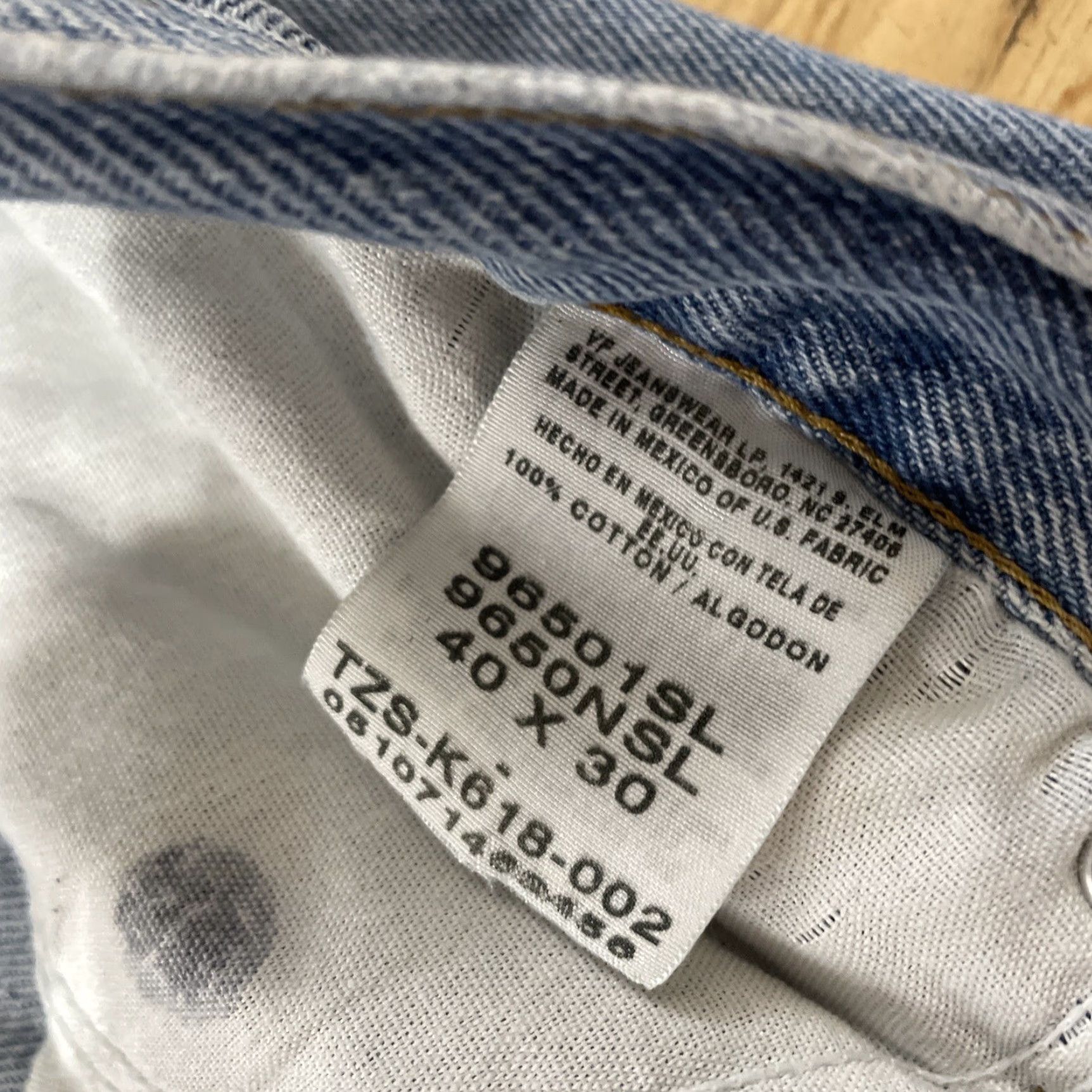 Wrangler Wrangler Jeans Men 40x30 Workwear Light Blue Wash Denim Western Classic Straight Jeans Championship? Size US 40 / EU 56 - 5 Thumbnail
