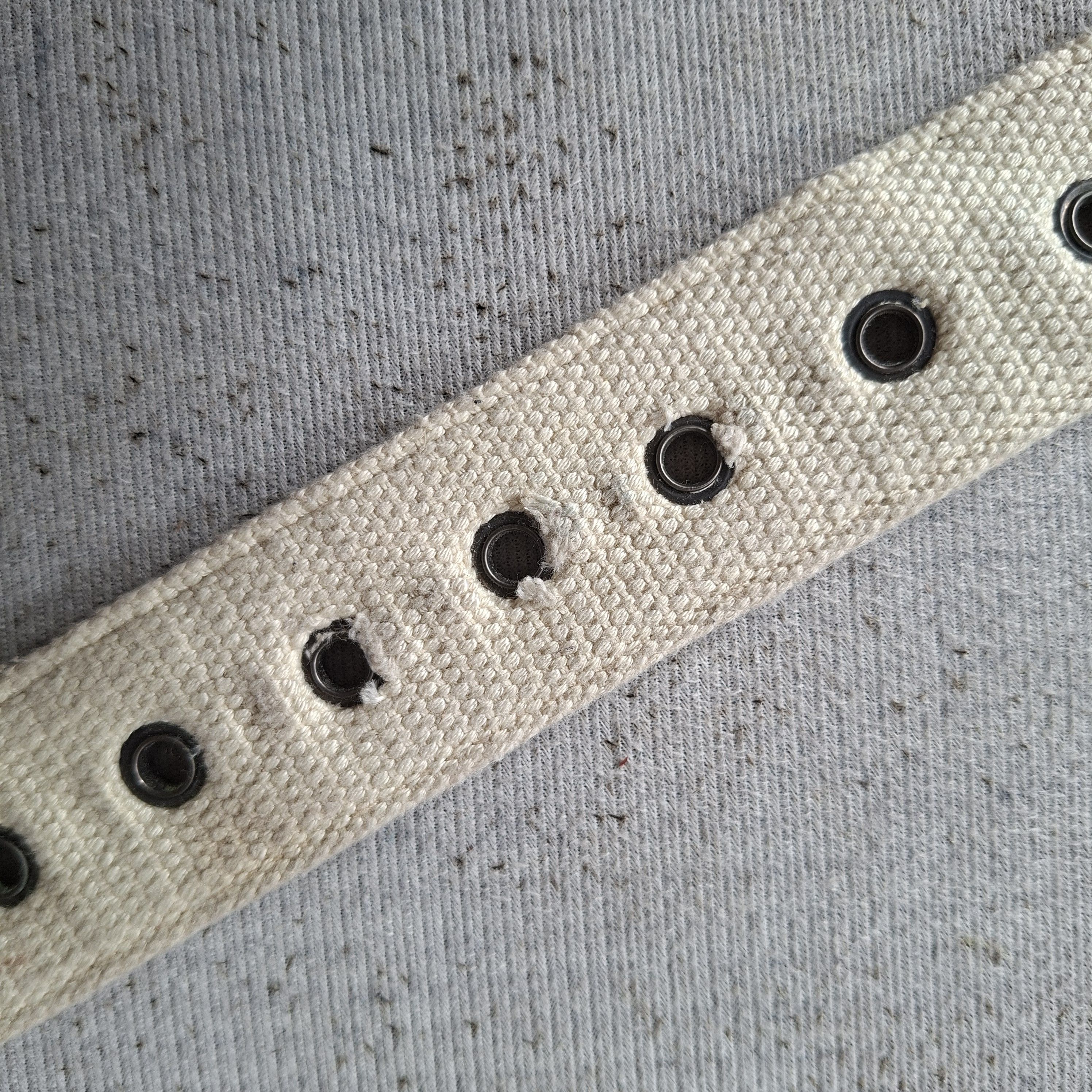 Porter 💥 HT.works union made stripes hole ring canvas belt Size ONE SIZE - 9 Thumbnail