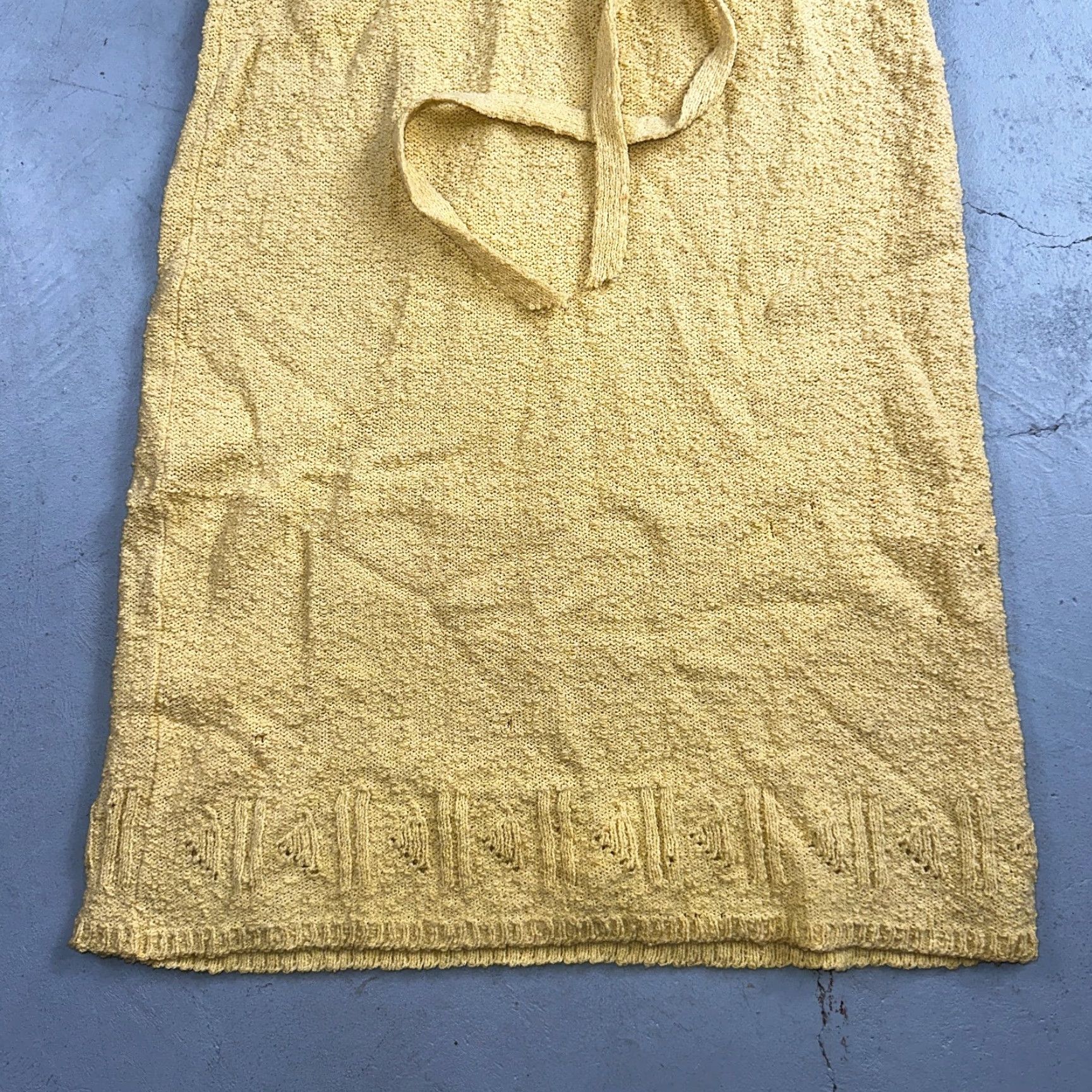 Vintage Vintage 1950s Snyderknit Yellow Knit Dress Sheath Cocktail S Women's Size S / US 4 / IT 40 - 3 Thumbnail