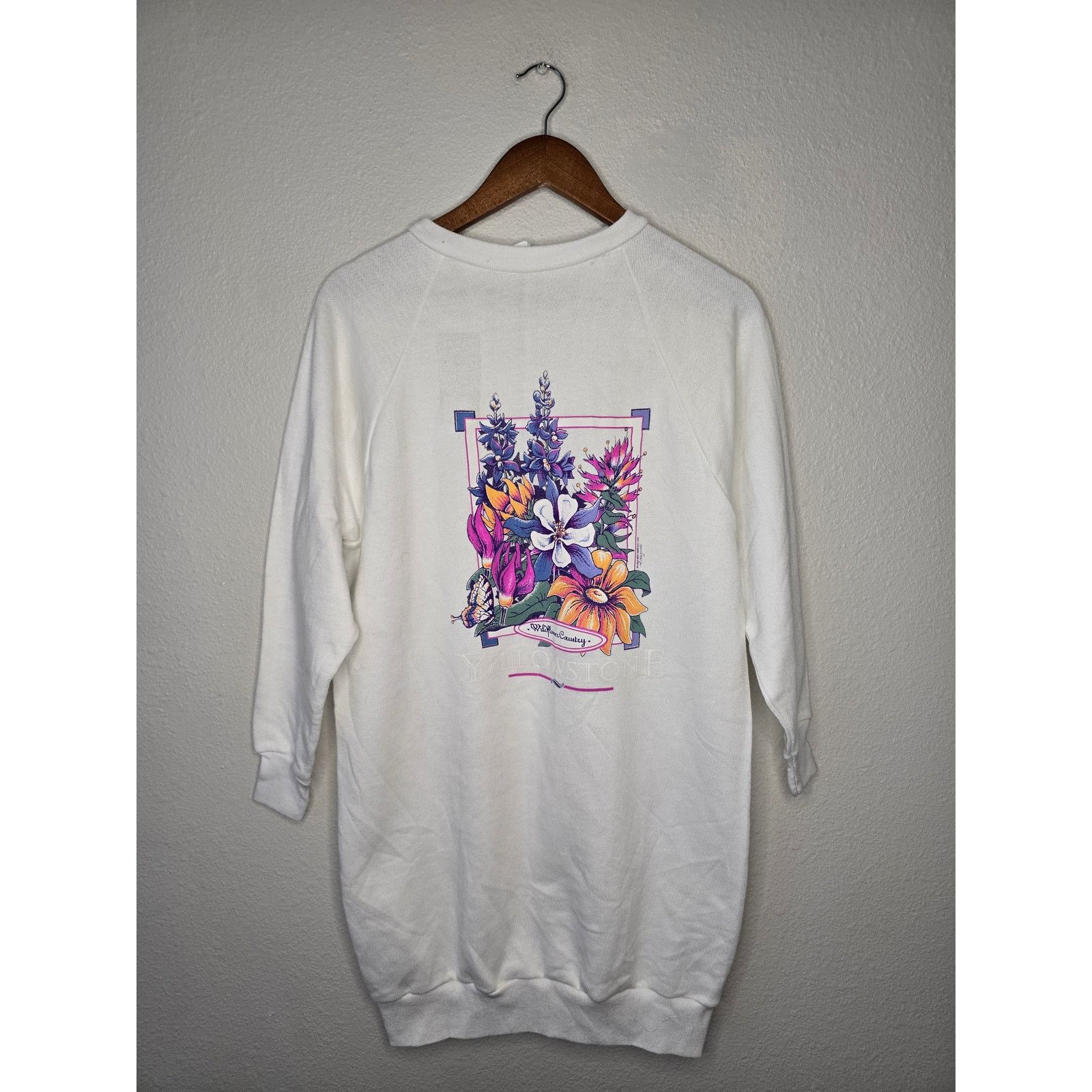 Tultex × Vintage Vintage Yellowstone Sleeper Sweater White Sweatshirt M Size M / US 6-8 / IT 42-44 - 1 Thumbnail