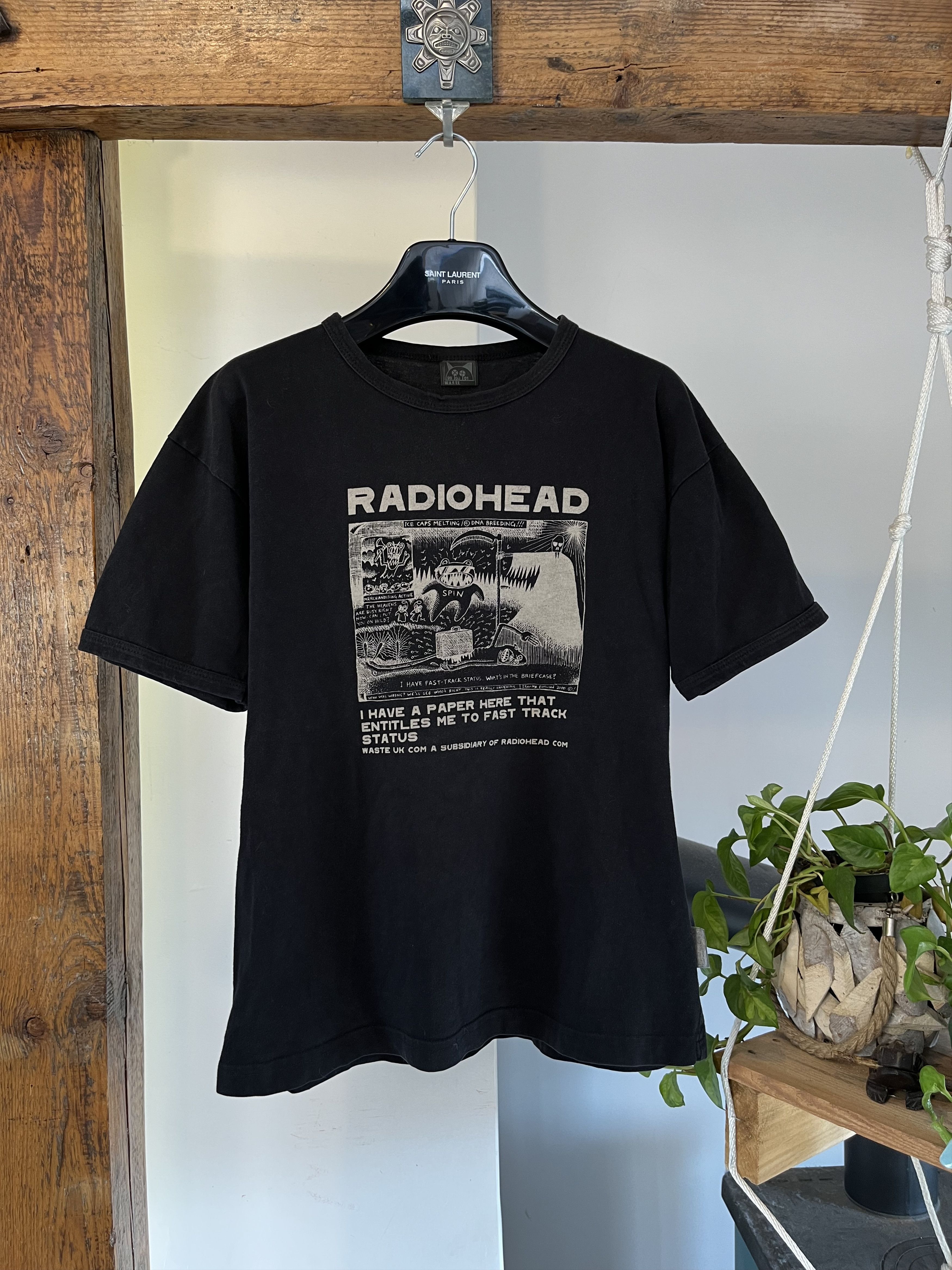 Band Tees × Vintage Vintage 2000 Radiohead W.A.S.T.E. Made in USA Size US M / EU 48-50 / 2 - 1 Thumbnail