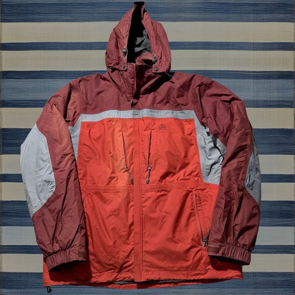 Nike Jacket Mens Medium Red Acg 3 In 1 Lined Outdoor Fitstorm Waterproof Coat, Men's