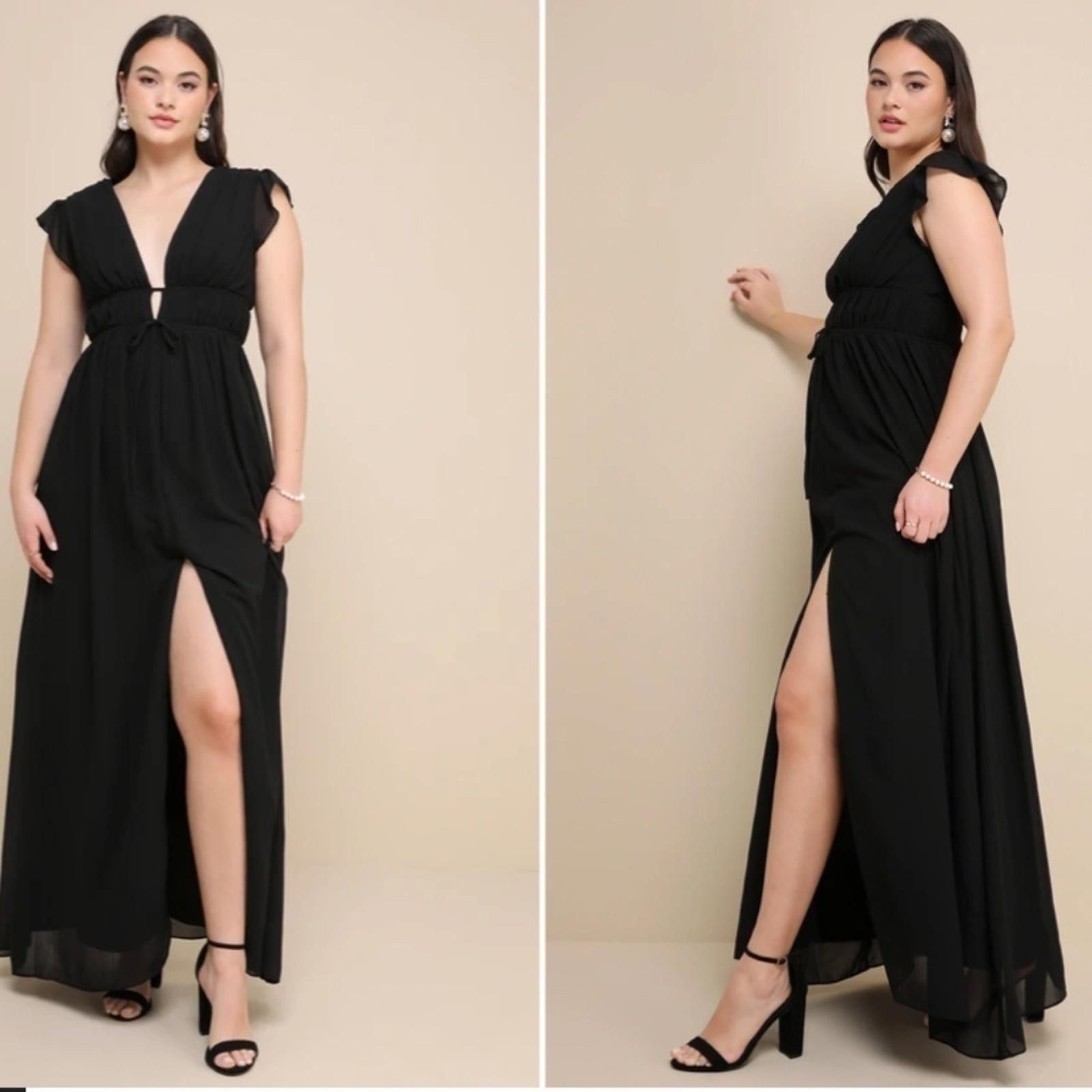 Lulus LULU's Prom Wedding Romantic Chiffon Maxi Size XL / US 12-14 / IT 48-50 - 4 Thumbnail