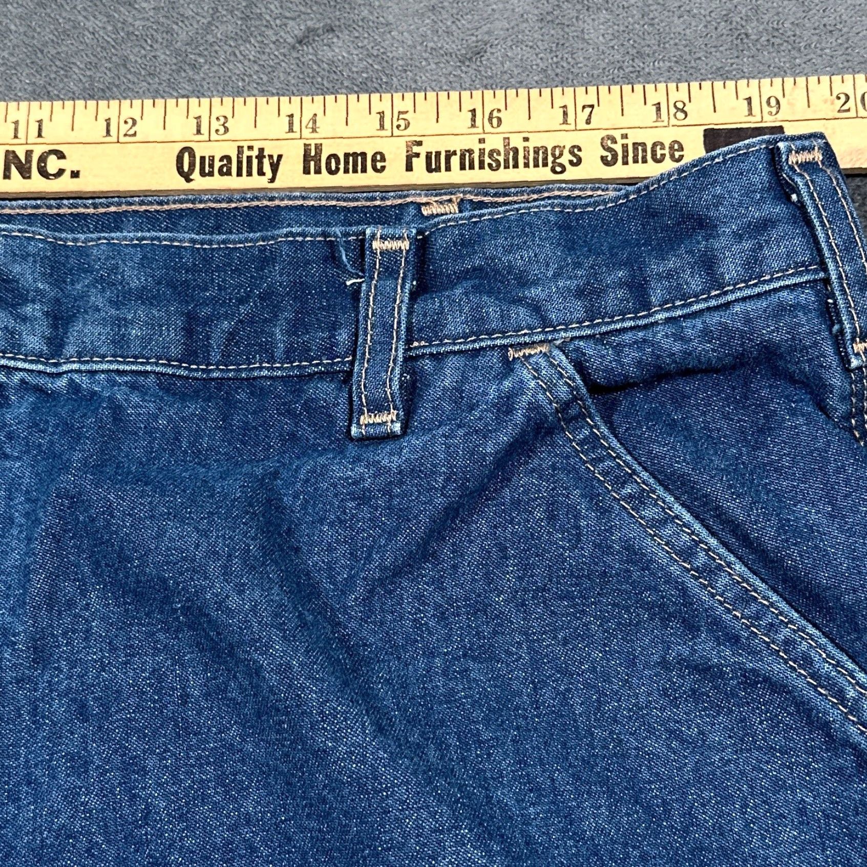 Carhartt VINTAGE Carhartt Workwear Jeans Mens 42x32 Blue Denim Flame Resistant Industrial Pants Size US 42 / EU 58 - 7 Thumbnail
