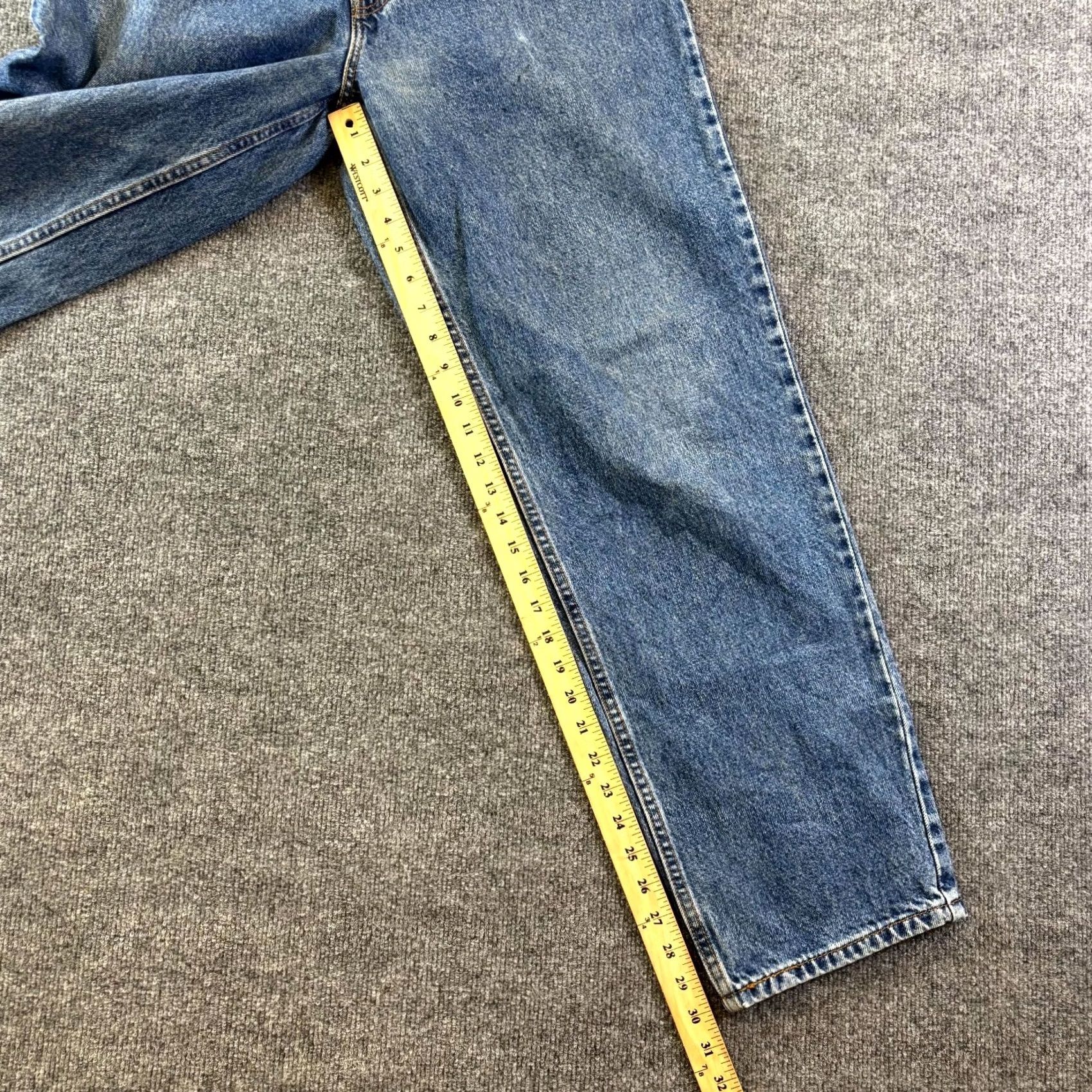 Levi's Vintage Levi's 560 Jeans Mens 33x32 Blue Denim 100% Cotton Loose Fit Tapered Leg Denim Jeans Mens Blue 90s City Outdoor Size US 33 - 4 Thumbnail
