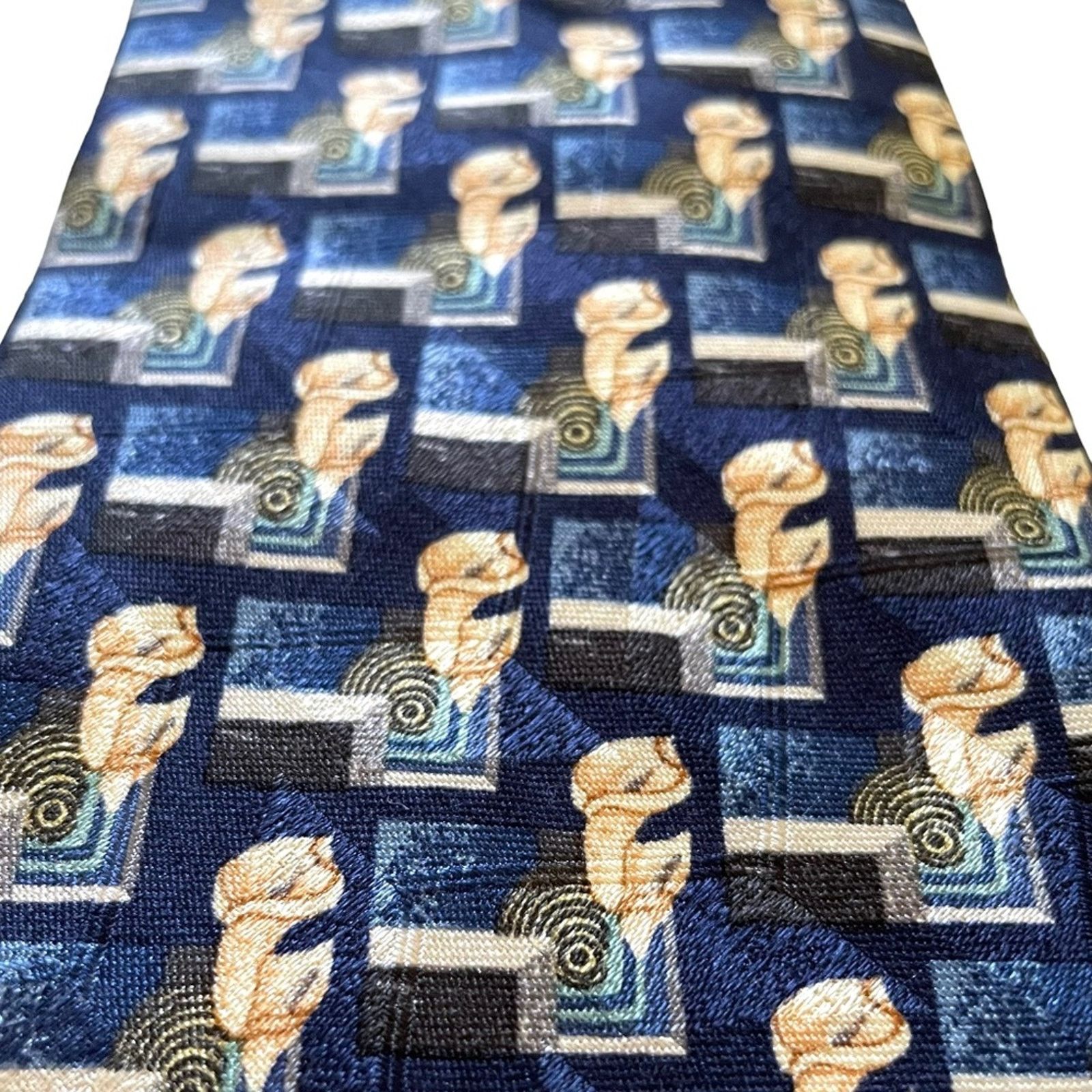 Ermenegildo Zegna Ermenegildo Zegna Blue Calla Lily Floral Patterned Silk Tie Size ONE SIZE - 9 Thumbnail