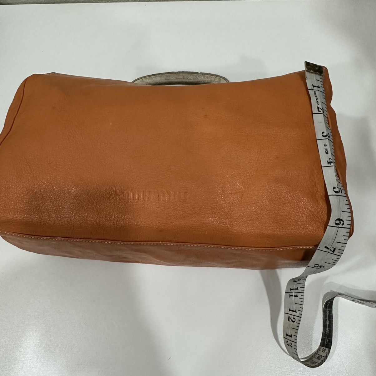 Miu Miu ‼️LASTDROP‼️ VINTAGE MIU MIU LEATHER TOP HANDLE BAG Size ONE SIZE - 10 Thumbnail