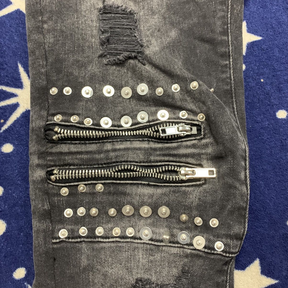 Zara ZARA MAN Rock Star Studded Biker Stretchable Denim Size US 28 / EU 44 - 9 Thumbnail