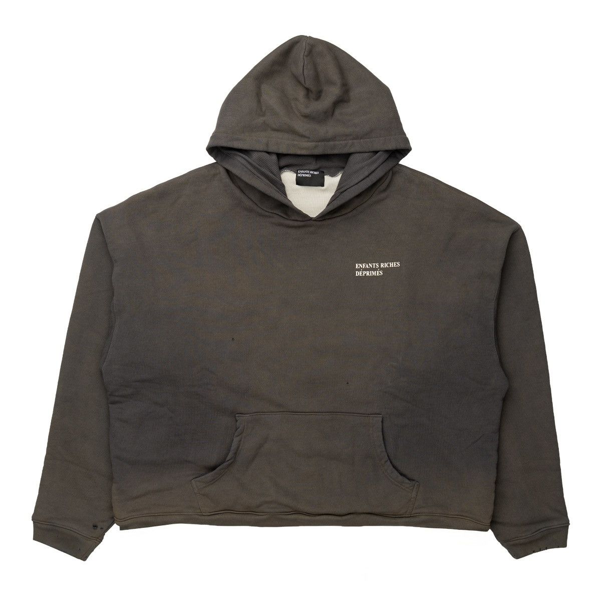 Enfants Riches Deprimes Double Thermal Hooded Sweatshirt Washed Black Size US XL / EU 56 / 4 - 1 Thumbnail