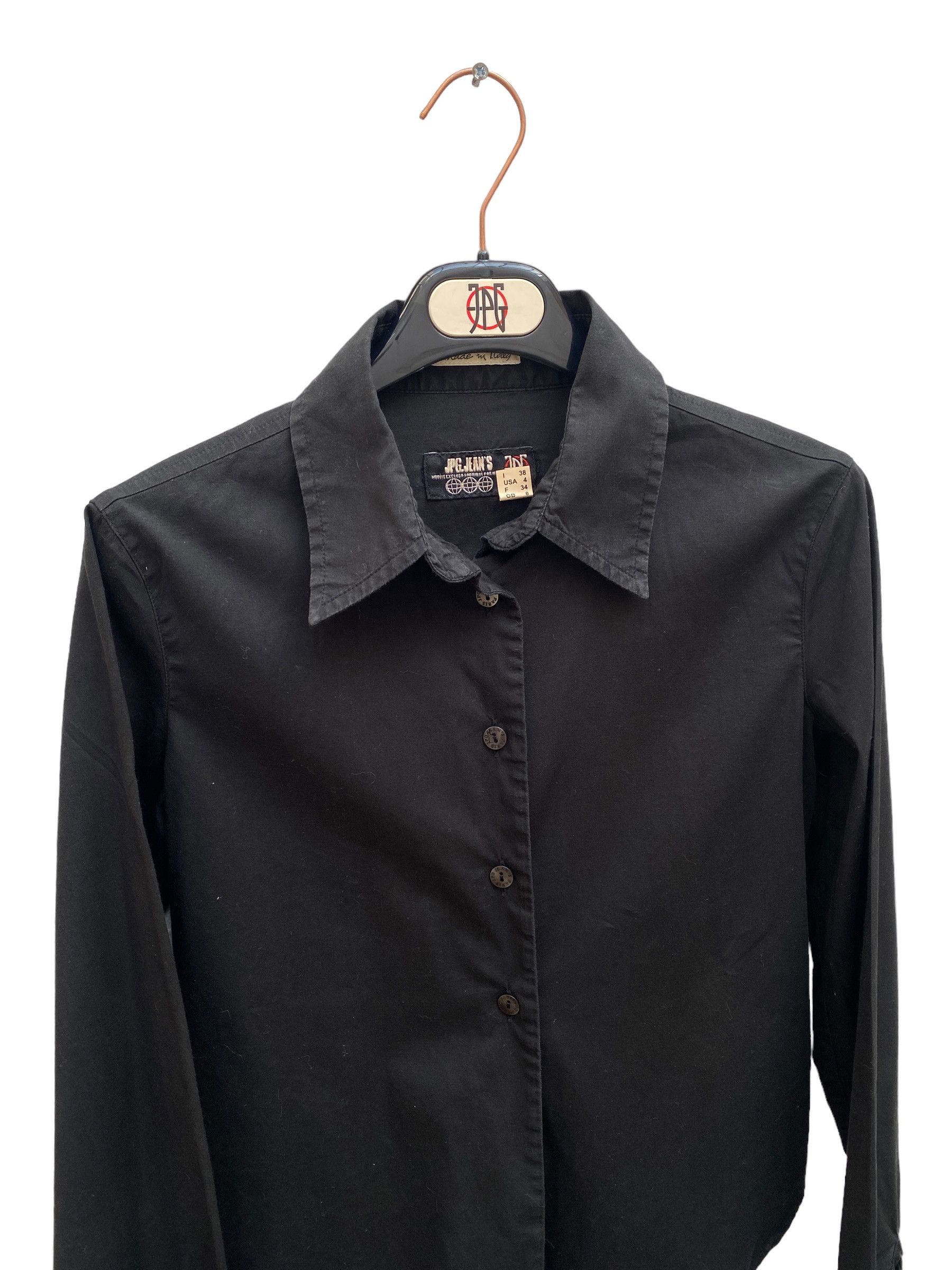 Jean Paul Gaultier Vintage JPG Black Shirt Size S / US 4 / IT 40 - 4 Thumbnail