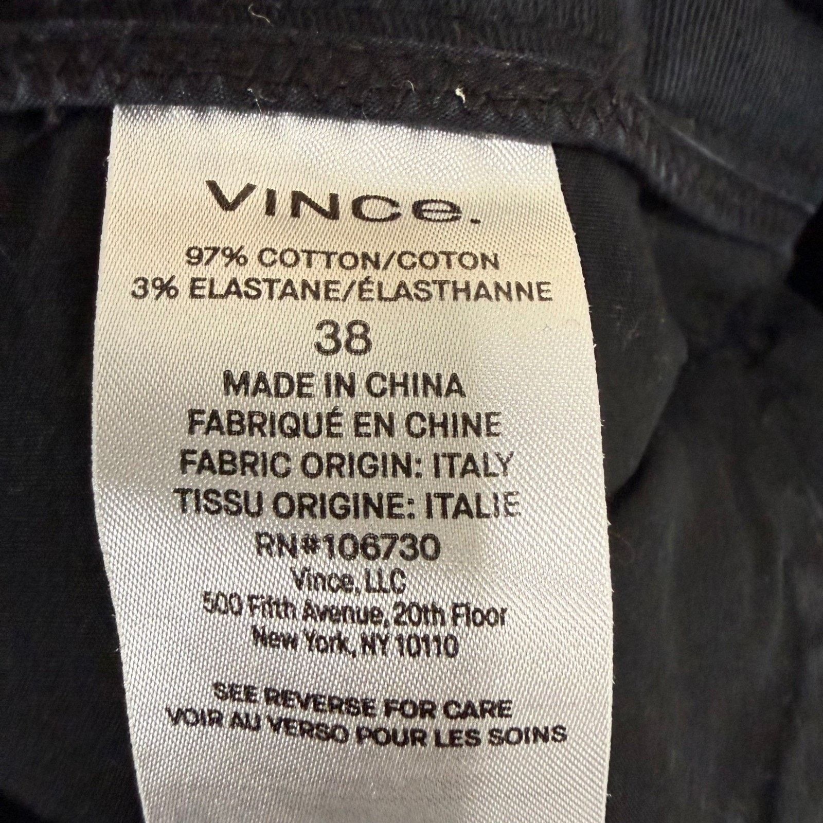 Vince Vince Dylan Pants 38x31 Black Slim Chino Stretch Business Size US 38 / EU 54 - 4 Thumbnail