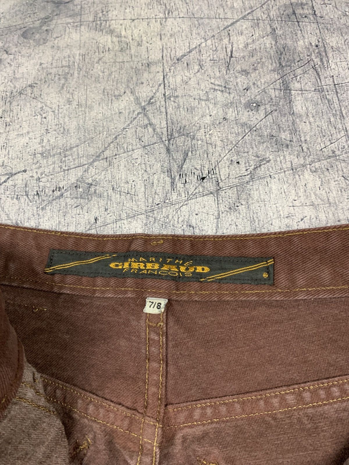 Marithe + Francois Girbaud Vintage Marithe Francois Girbaud Brown Jeans Avant Garde Size US 27 - 10 Thumbnail