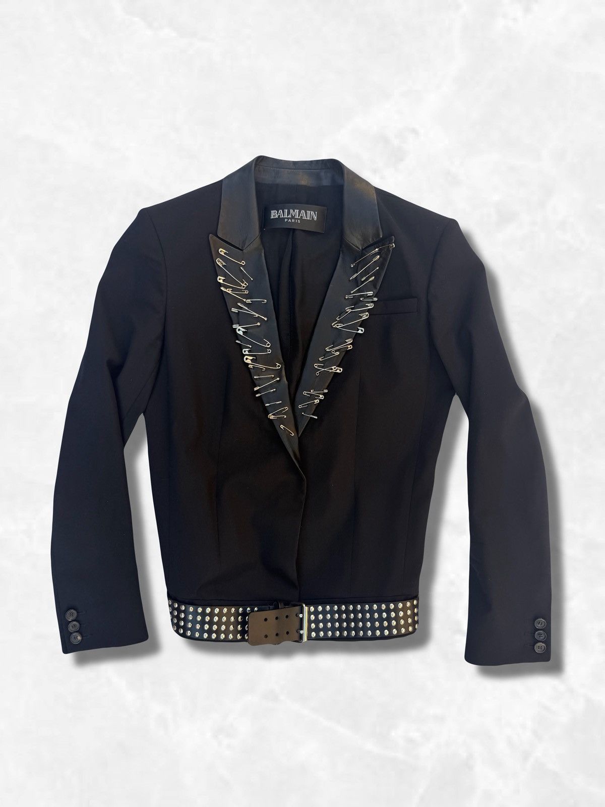 Balmain SS11 セーフティピン　テーラードジャケット　36 Balmain SS11 セーフティピン テーラードジャケット 36 SS11 Balmain