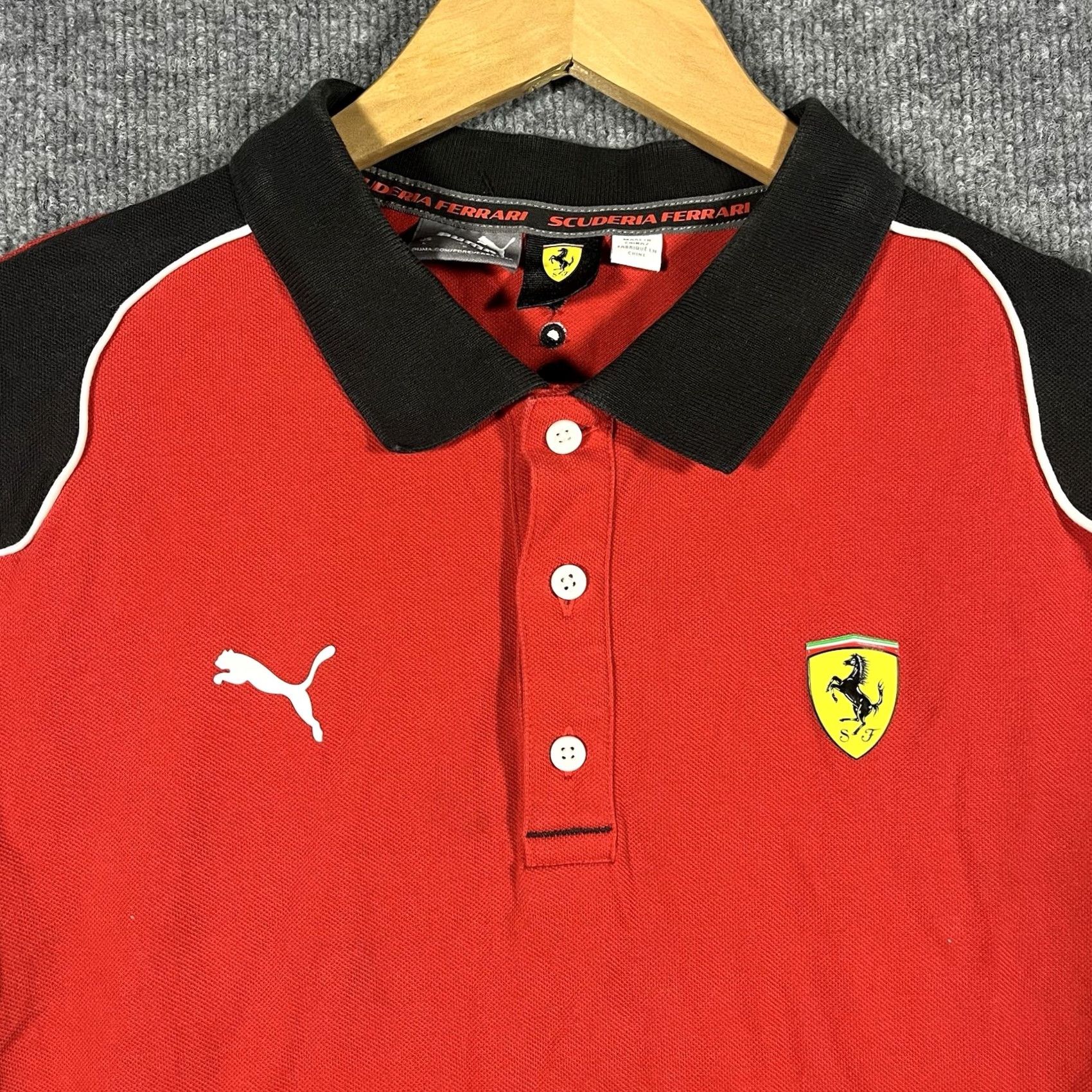 Puma PUMA Polo Shirt Mens Large Red Racing Team F1 Italia Scuderia Ferrari Racing Sports Shirt Size US L / EU 52-54 / 3 - 2 Thumbnail