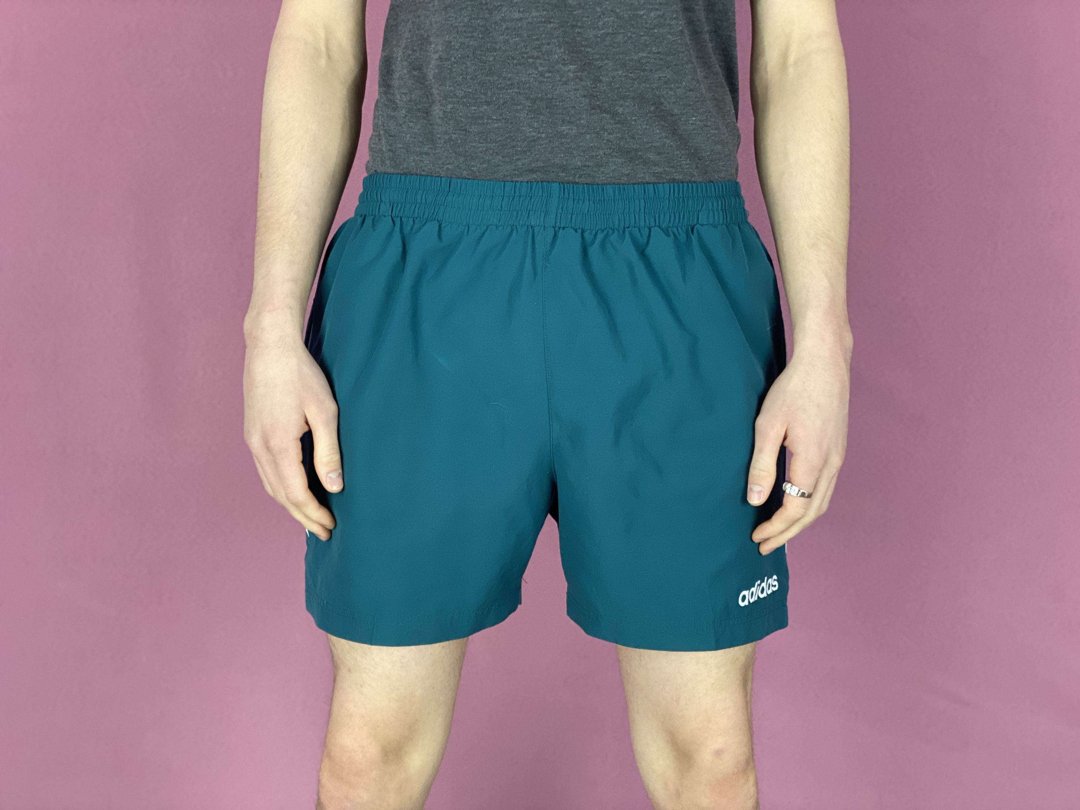 Adidas × Vintage 90s Adidas Vintage Men's Sport Shorts - L Size US 34 / EU 50 - 1 Thumbnail