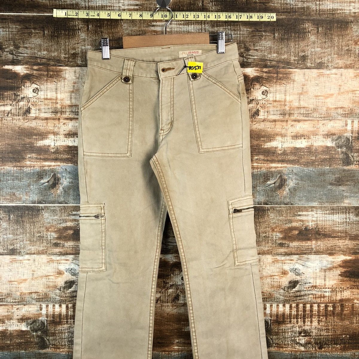 Japanese Brand Ru Jeans Brown Cargo Multipocket Pants #A2527 Size 27" / US 4 / IT 40 - 2 Thumbnail