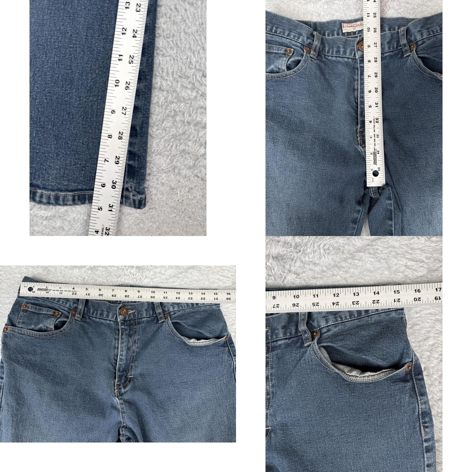 Vintage UNIONBAY Jeans Womens 29 Blue Medium Wash Mid Rise Straight Leg Denim 29x31 Size 29" - 8 Thumbnail