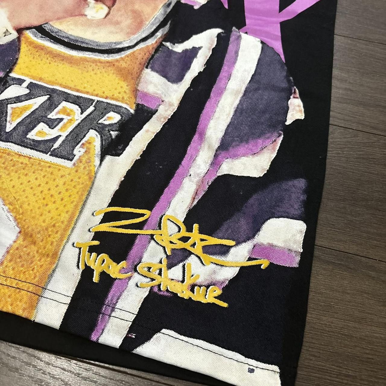 Designer Tupac gizap collection LA lakers t shirt Size US XL / EU 56 / 4 - 3 Thumbnail