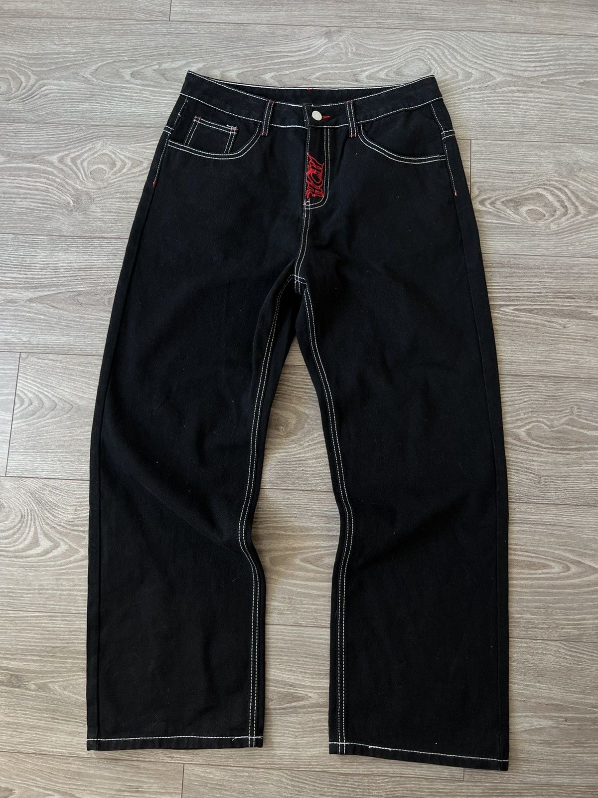 Other Avant Garde Opium Black Denim HCH Heaven Knit Japan Jeans Size US 34 / EU 50 - 10 Thumbnail