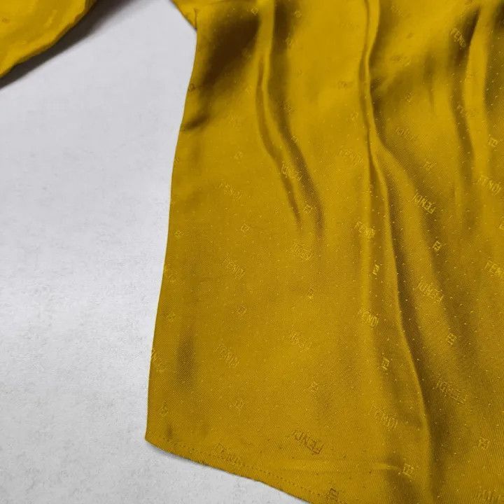Fendi FENDI Yellow Logo Long Sleeve Shirt -2507 Size US M / EU 48-50 / 2 - 8 Thumbnail