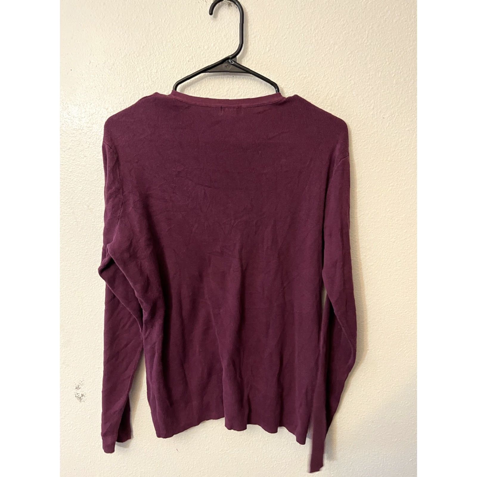 Gap VINTAGE Gap Cardigan Womens XS Maroon Solid Long Sleeve Pockets Size XS / US 0-2 / IT 36-38 - 2 Thumbnail
