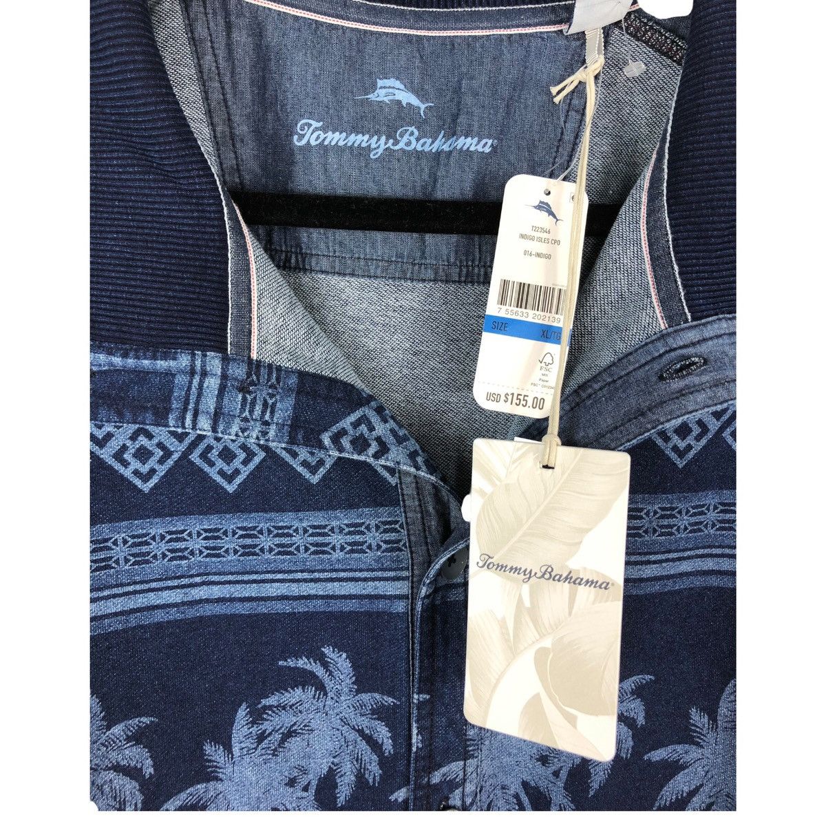 Tommy Bahama Tommy Bahama Denim Indigo Isles CPO Shacket Size US XL / EU 56 / 4 - 5 Thumbnail