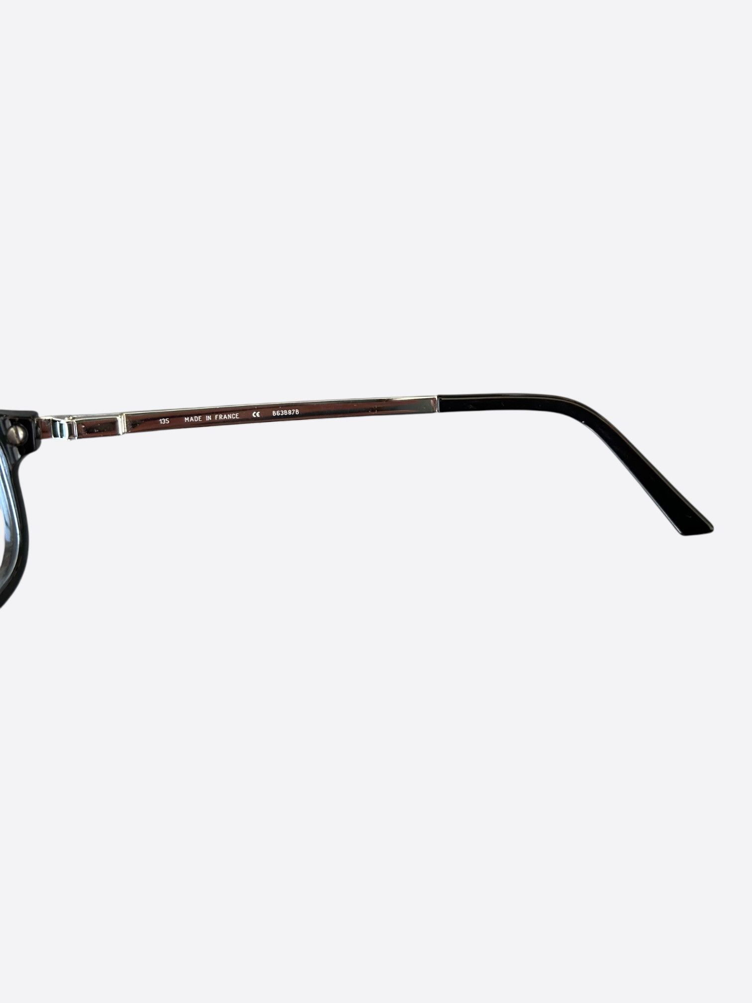 Cartier Cartier Black & Silver Santos Glasses Size ONE SIZE - 5 Thumbnail