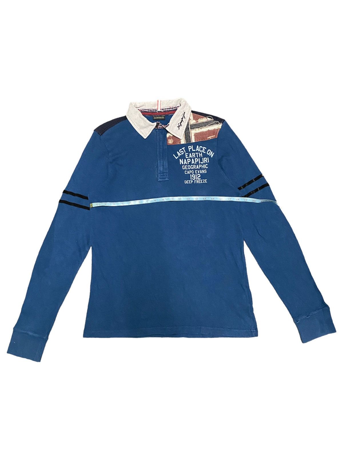 Napapijri Vintage Napapijri Geographic Longsleeve Shirt Size US S / EU 44-46 / 1 - 9 Thumbnail
