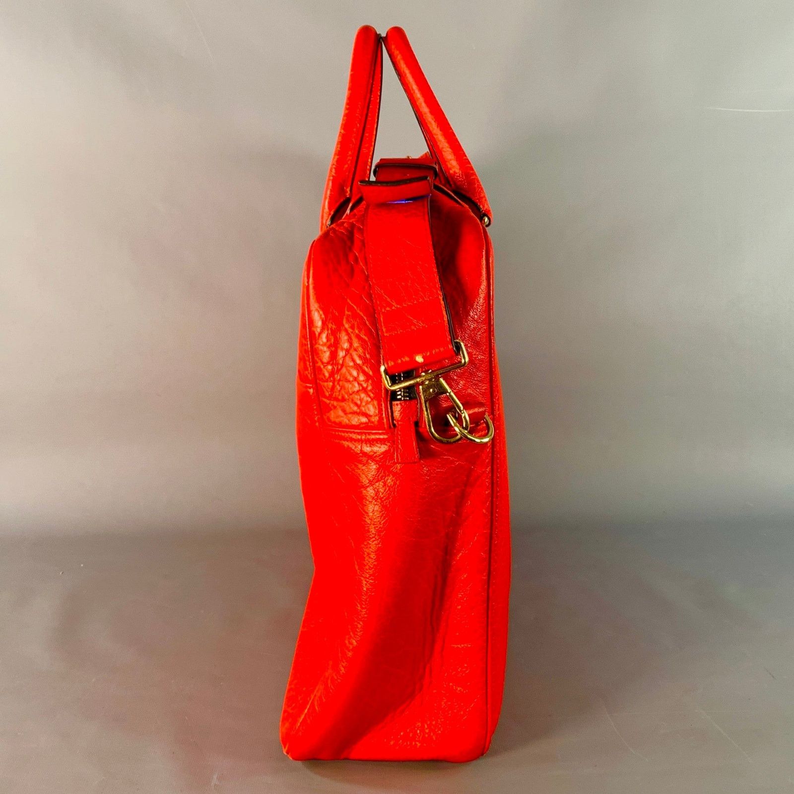 Paul Smith PAUL SMITH Red Textured Pebble Grain Leather Shoulder Bag Size ONE SIZE - 3 Thumbnail