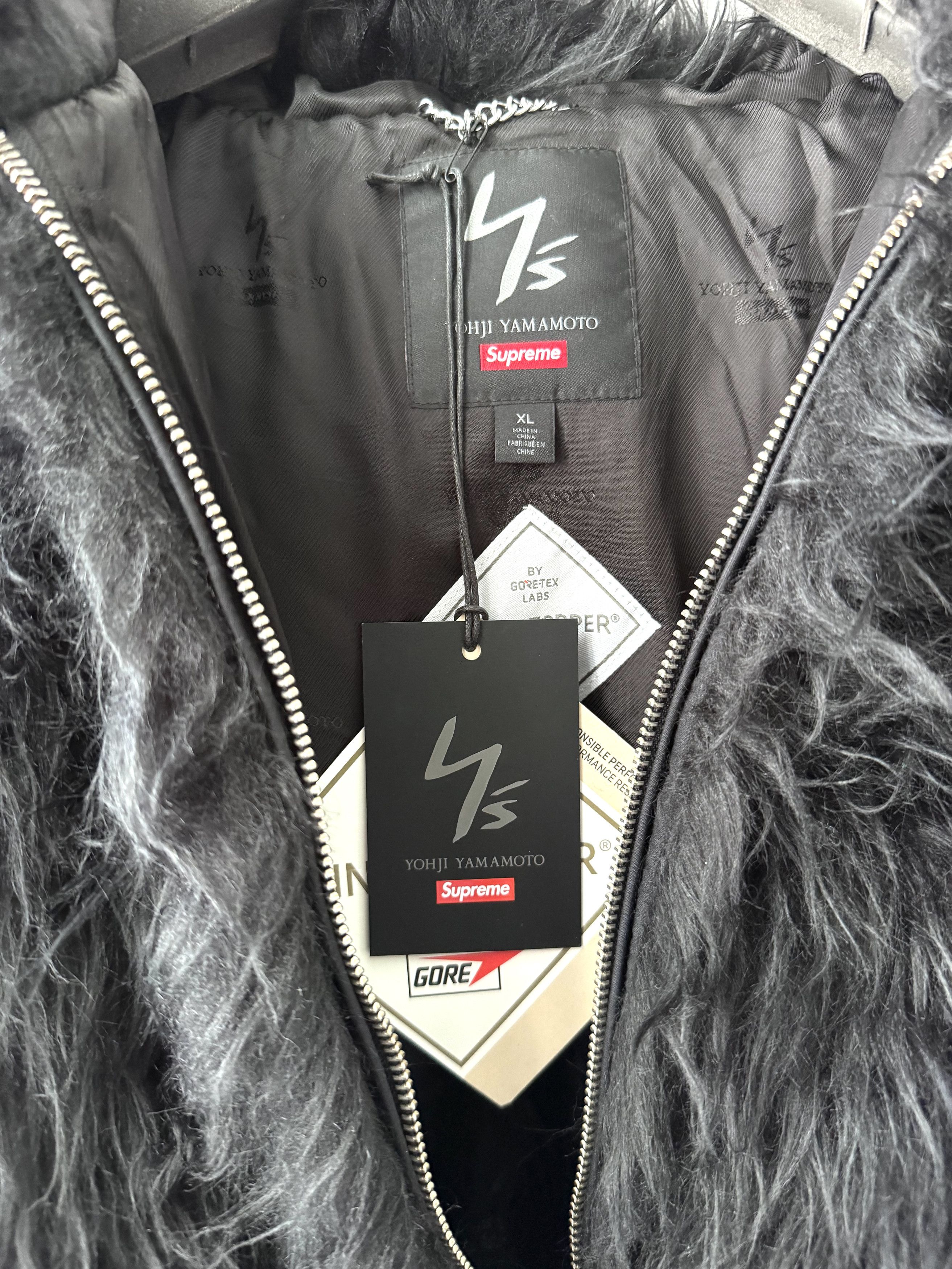 Supreme × Yohji Yamamoto Faux Fur Windstopper Hooded Bomber Jacket SZ XL Size US XL / EU 56 / 4 - 5 Thumbnail