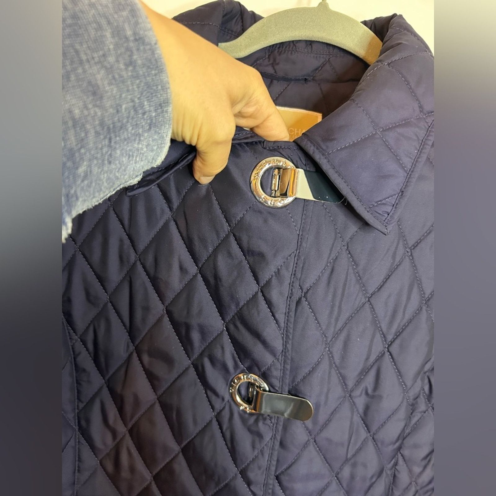 Michael Kors Michael Michael Kors Navy Blue Quilted Toggle Jacket Size M / US 6-8 / IT 42-44 - 6 Thumbnail