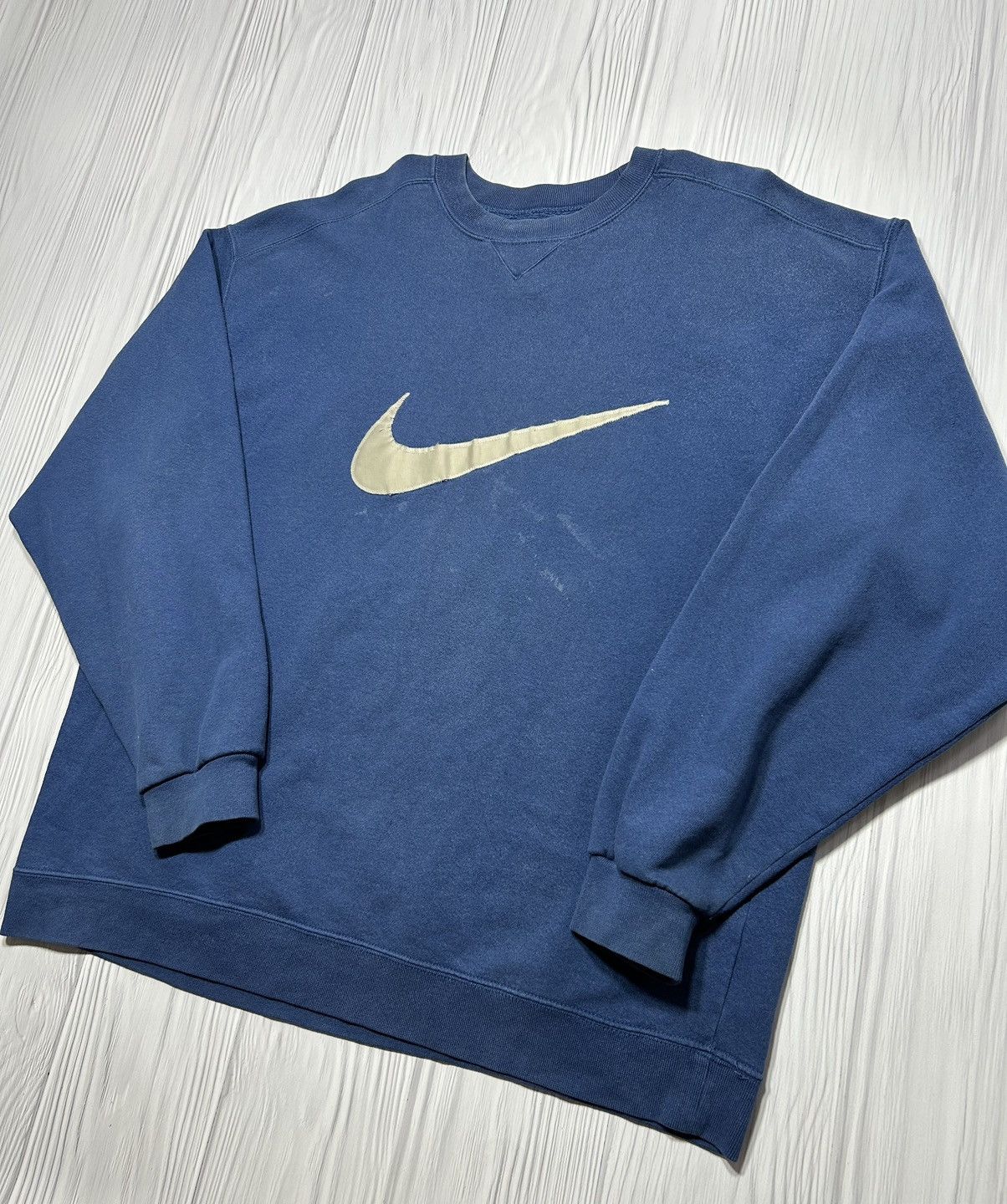 Nike Rare Vintage 90s Nike Big Central Logo Sweatshirt Size US XL / EU 56 / 4 - 2 Thumbnail