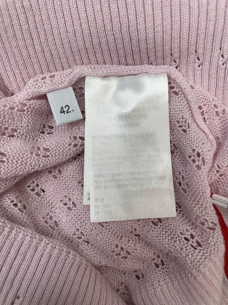 Thom Browne Thom browne Pink purple four-striped knitted cardigan jacke Size M / US 6-8 / IT 42-44 - 7 Thumbnail
