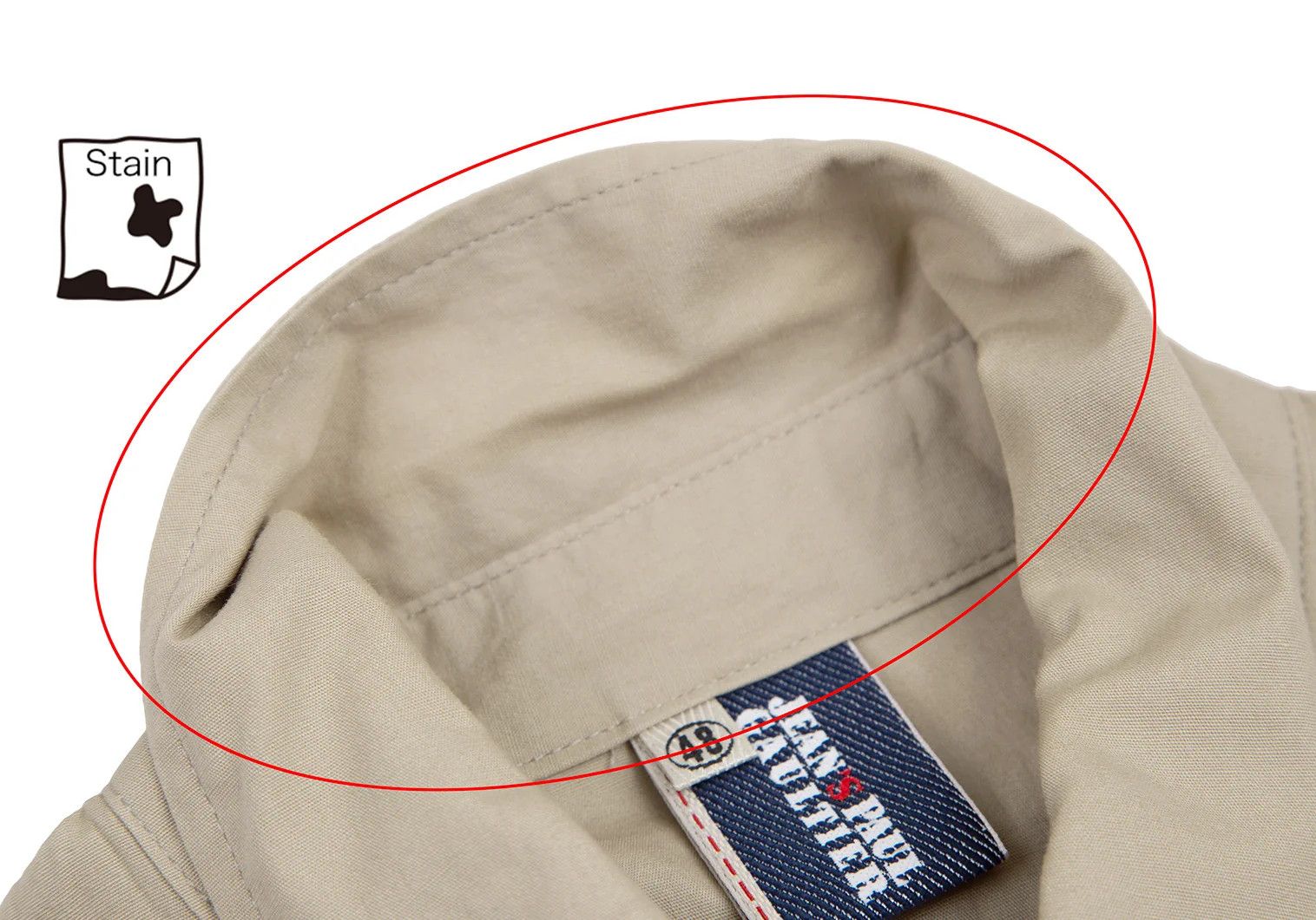 Jean Paul Gaultier Cotton Short Sleeve Military Shirt in Beige, Size 48 Size US M / EU 48-50 / 2 - 4 Thumbnail