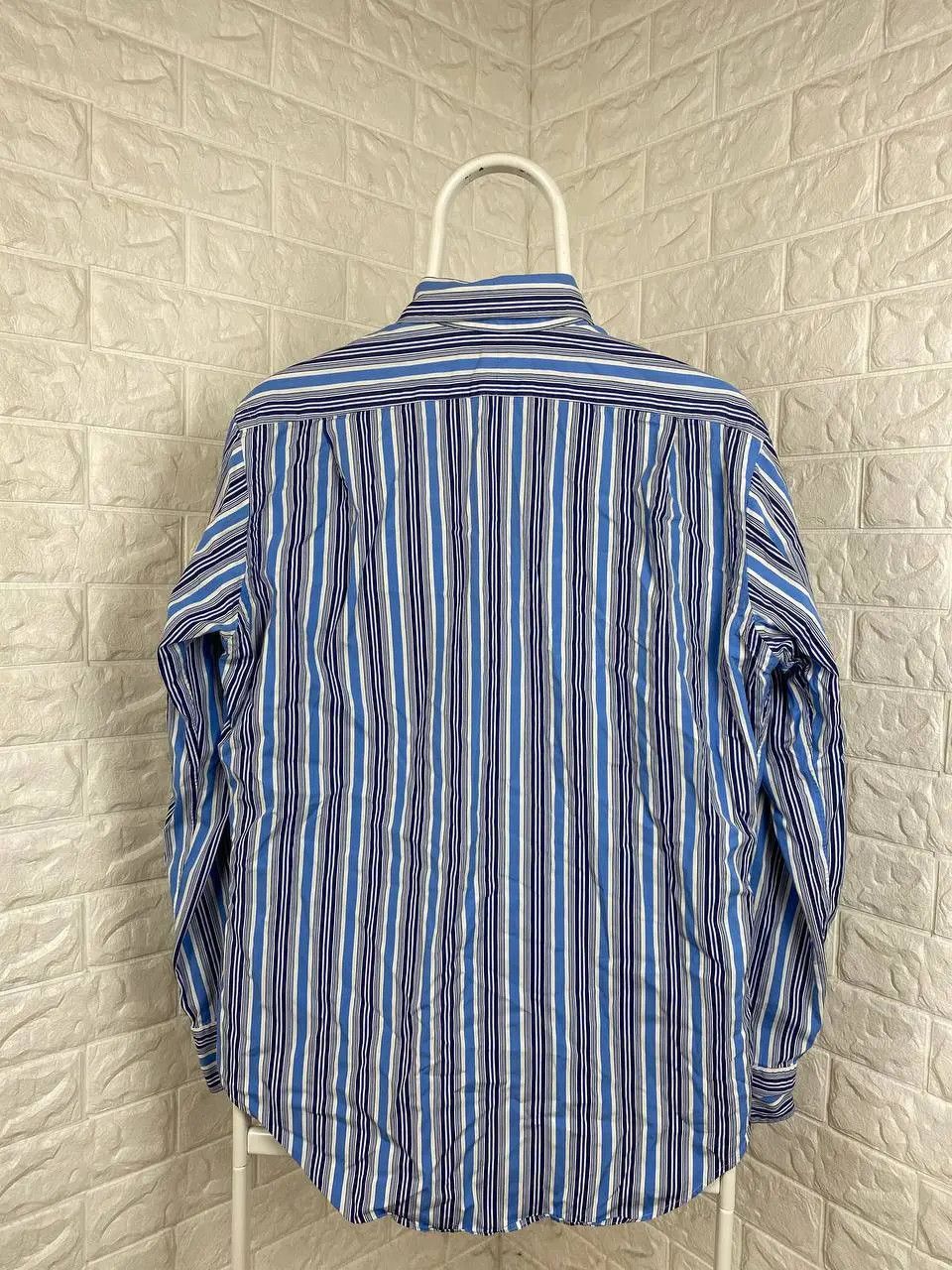 Polo Ralph Lauren × Ralph Lauren × Vintage Men’s Ralph Lauren Shirt Light Stripe Cotton Long Sleeve Size US M / EU 48-50 / 2 - 3 Thumbnail