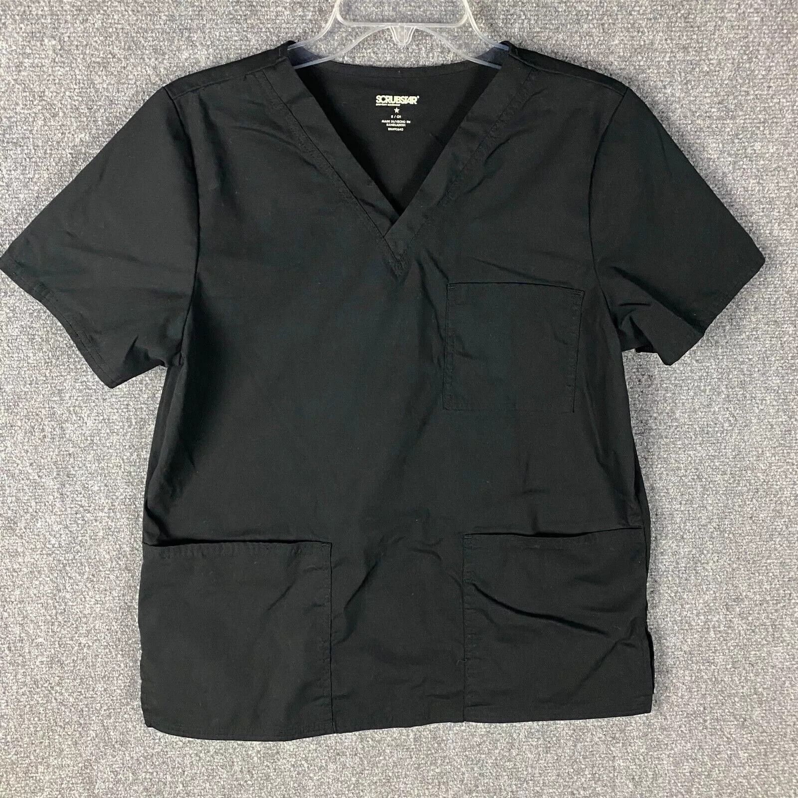 Other Scrubstar Scrubs Top Men's Small Black Workwear Polyester S Size US S / EU 44-46 / 1 - 1 Thumbnail