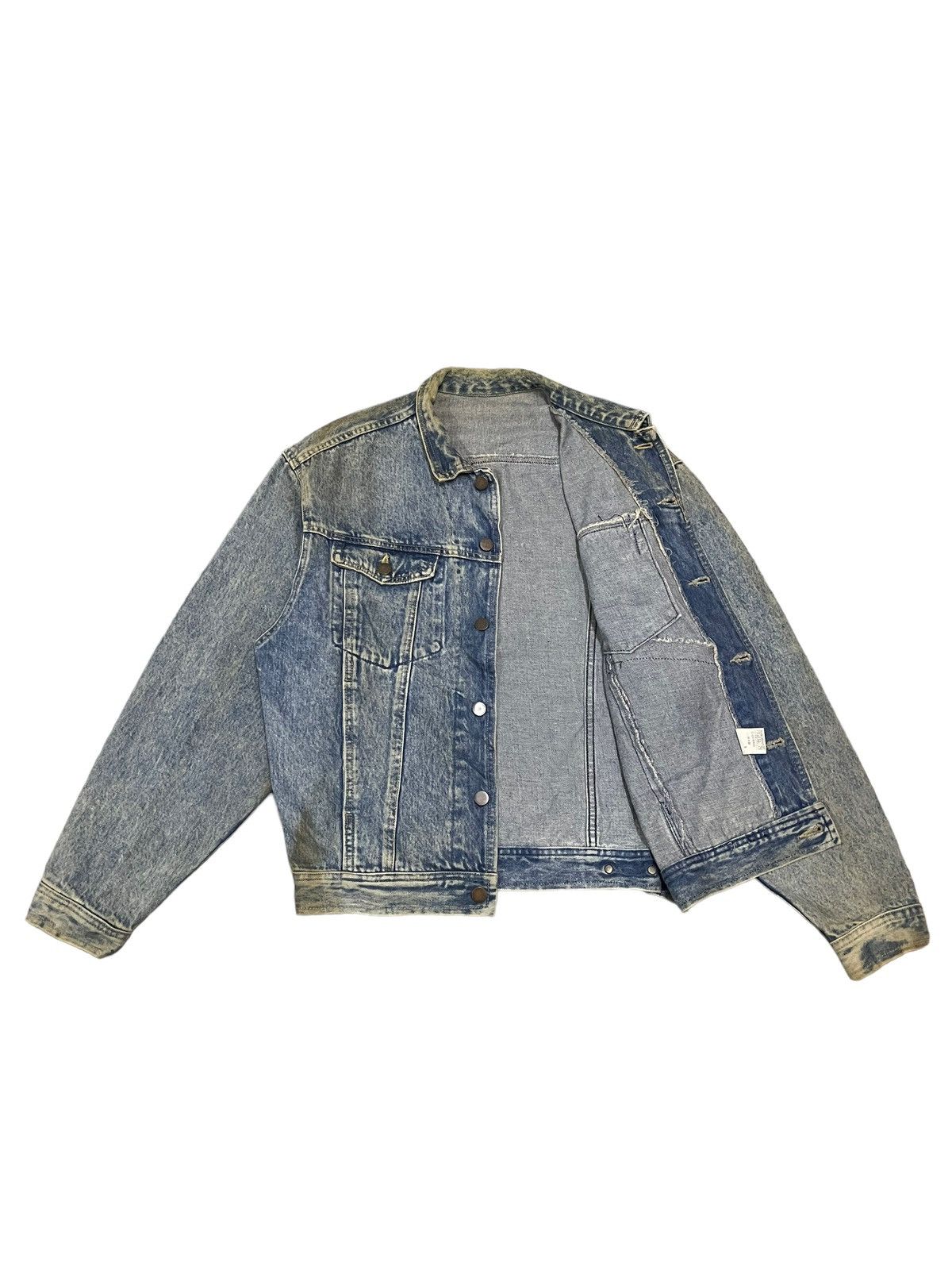 Japanese Brand Vintage Japanese Brand Acid Wash Style Denim Jacket Size US M / EU 48-50 / 2 - 2 Thumbnail