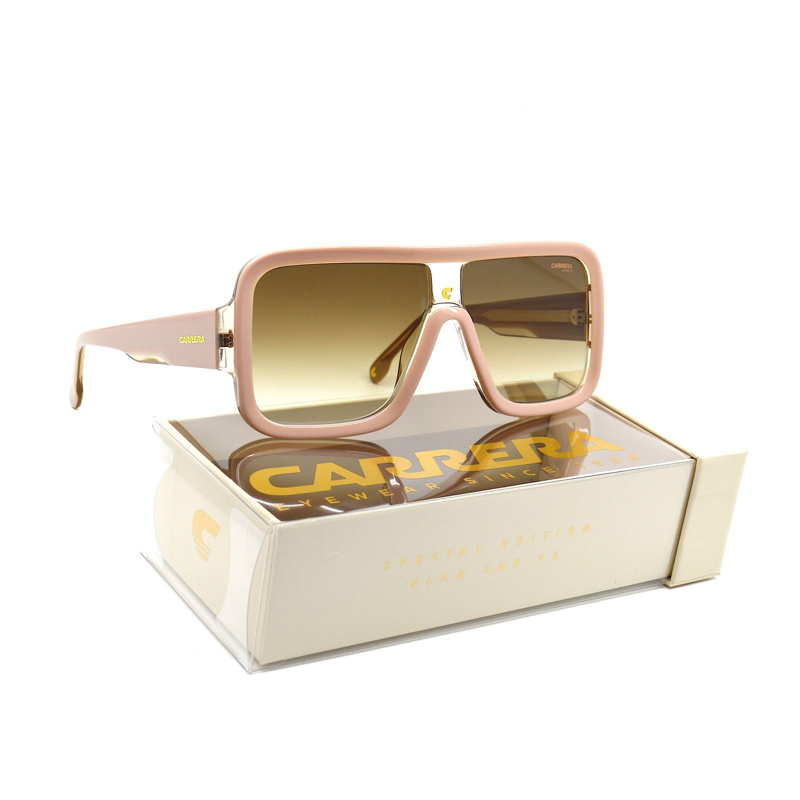 Carrera NEW CARRERA FLAGLAB 14 BEIGE BROWN GRADIENT SUNGLASSES Size ONE SIZE - 11 Thumbnail