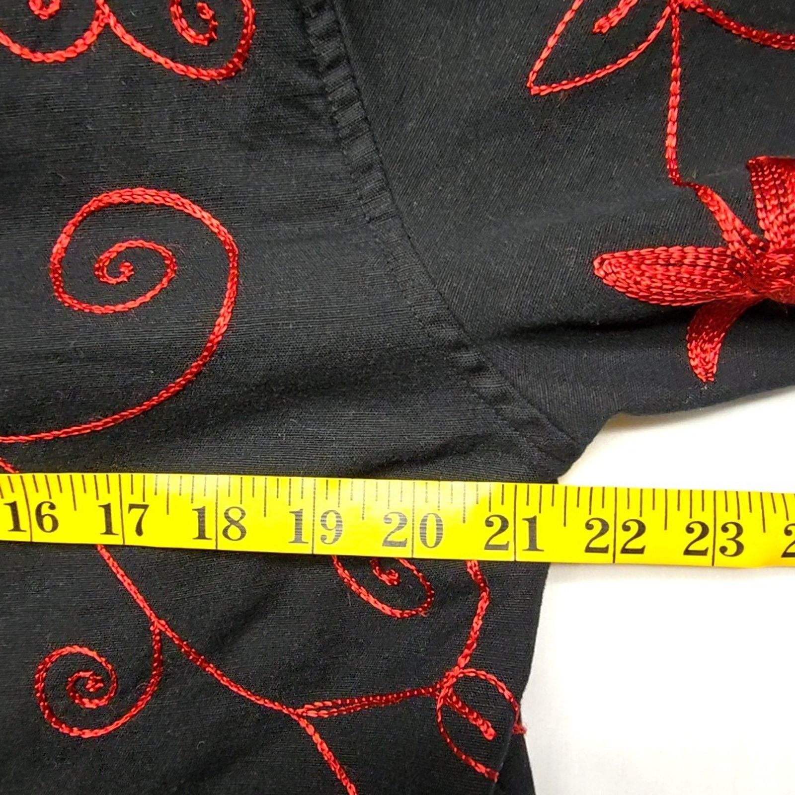 Vintage Vintage Keren Hart Floral Embroidered Jacket Black Red M Size M / US 6-8 / IT 42-44 - 7 Thumbnail
