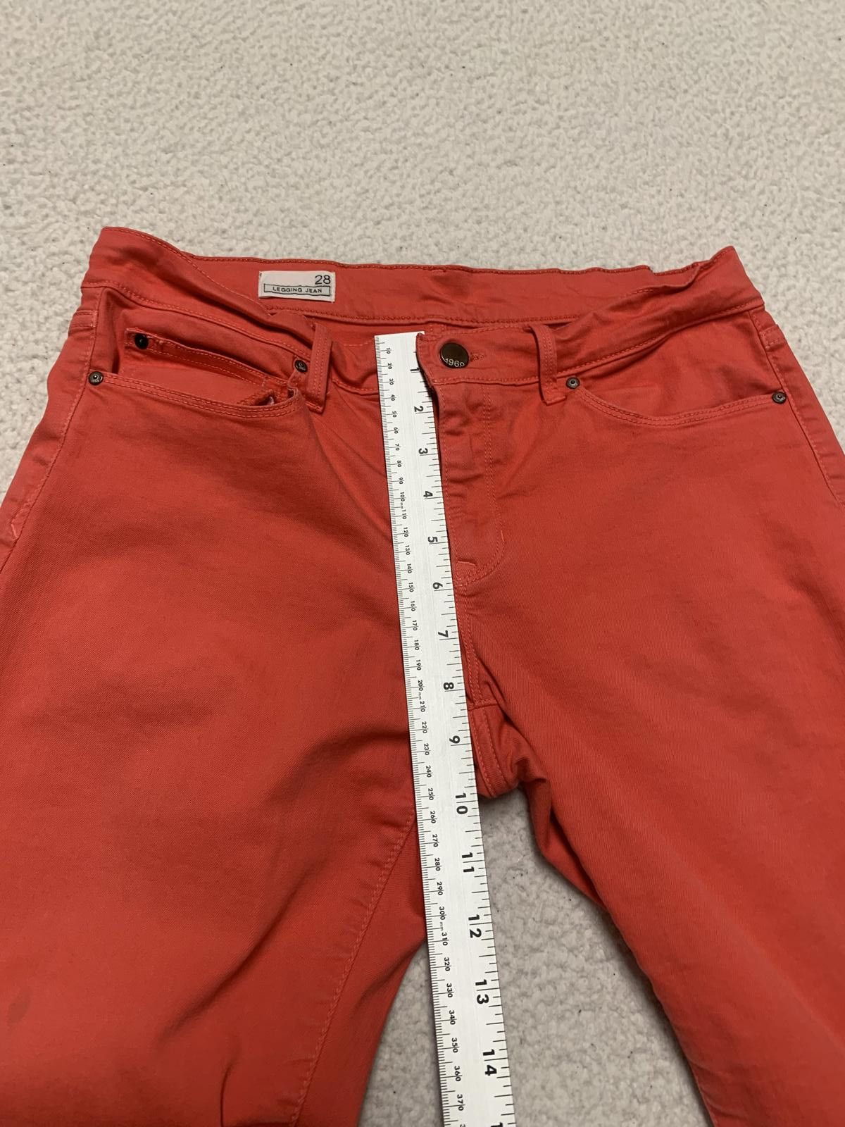 Gap GAP Women's Legging Jeans Size 6/28 Coral Size 28" / US 6 / IT 42 - 7 Thumbnail