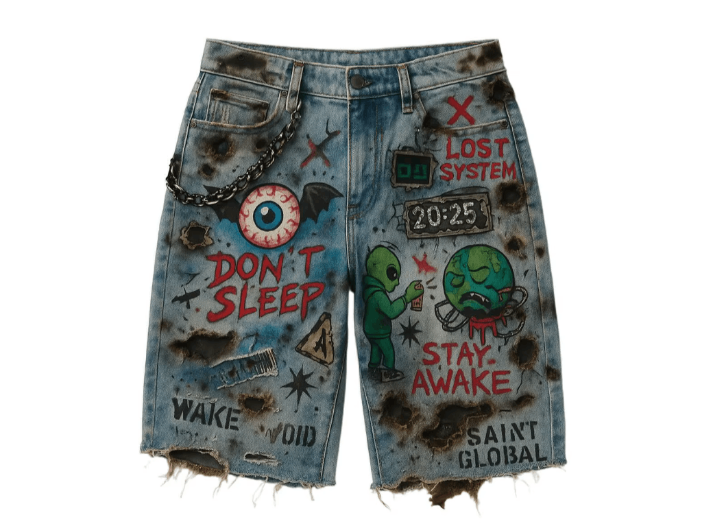Japanese Brand Y2K Hip Hop Denim Shorts Size US 34 / EU 50 - 1 Thumbnail