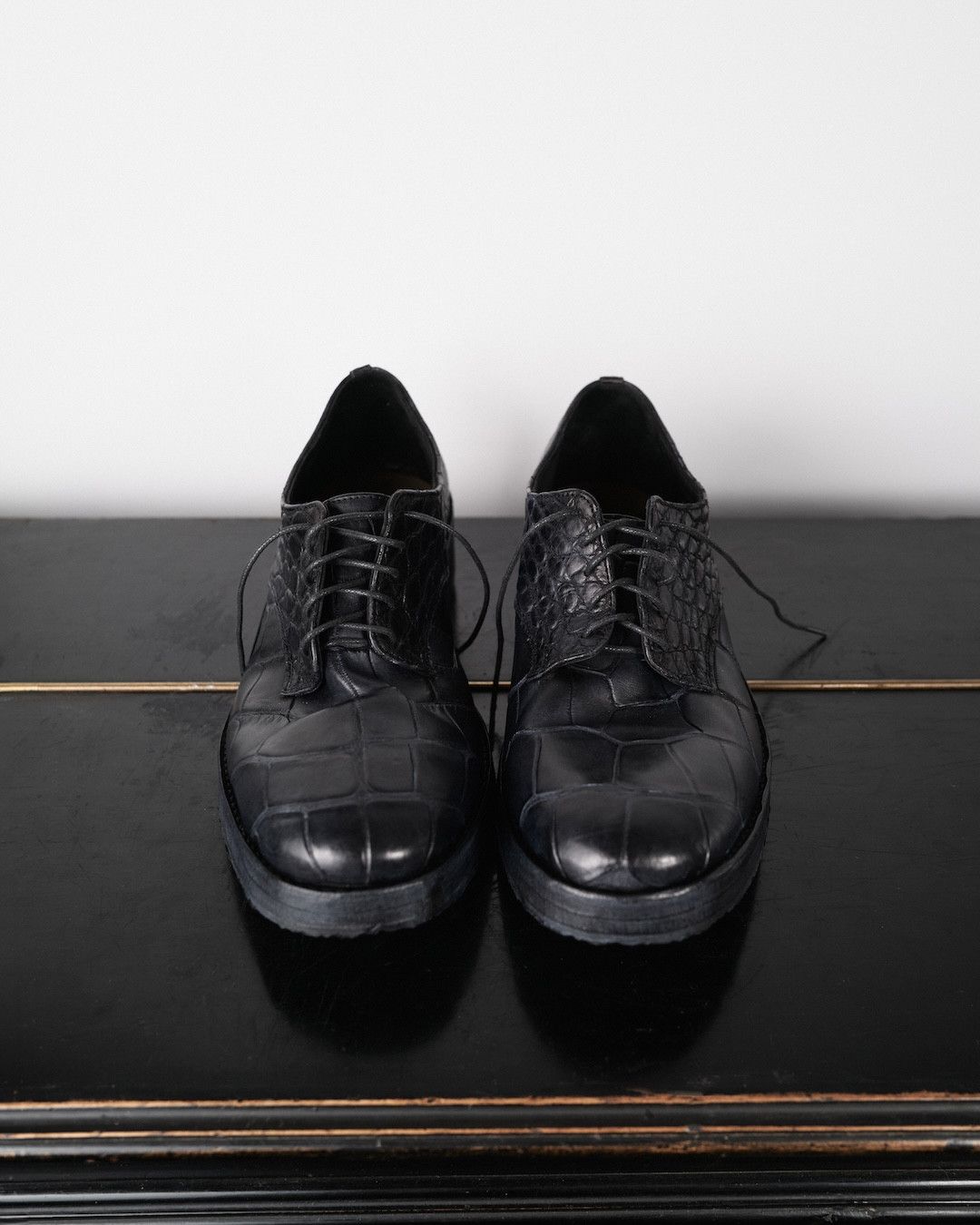 NKTRMNV CROCODILE DERBY SHOES D-RH2S-CRM
