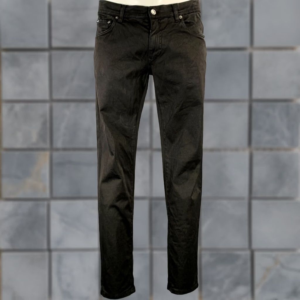 Dolce & Gabbana DOLCE & GABBANA Size 36 Black Cotton Blend Jean Cut Casual Pants Size US 36 / EU 52 - 1 Thumbnail