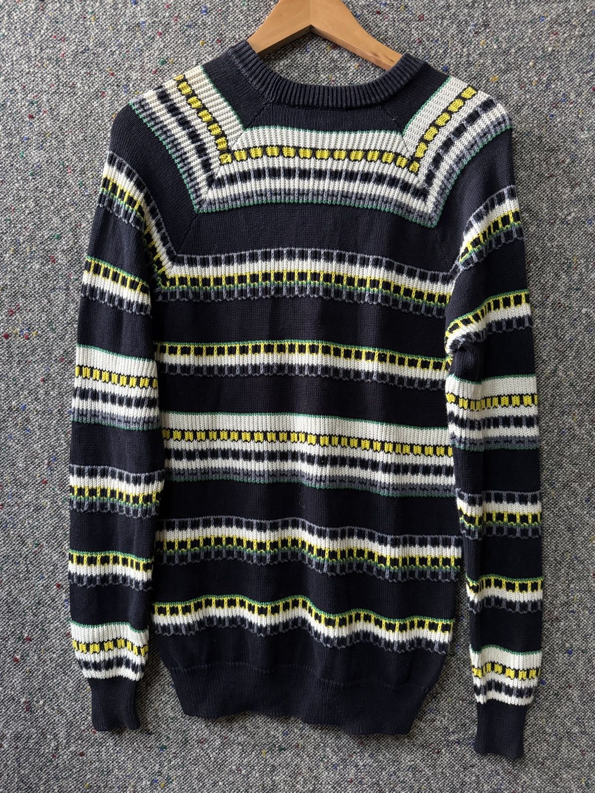 Melindagloss Melinda Gloss Archival Textured Striped Knit Sweater Size US S / EU 44-46 / 1 - 2 Thumbnail