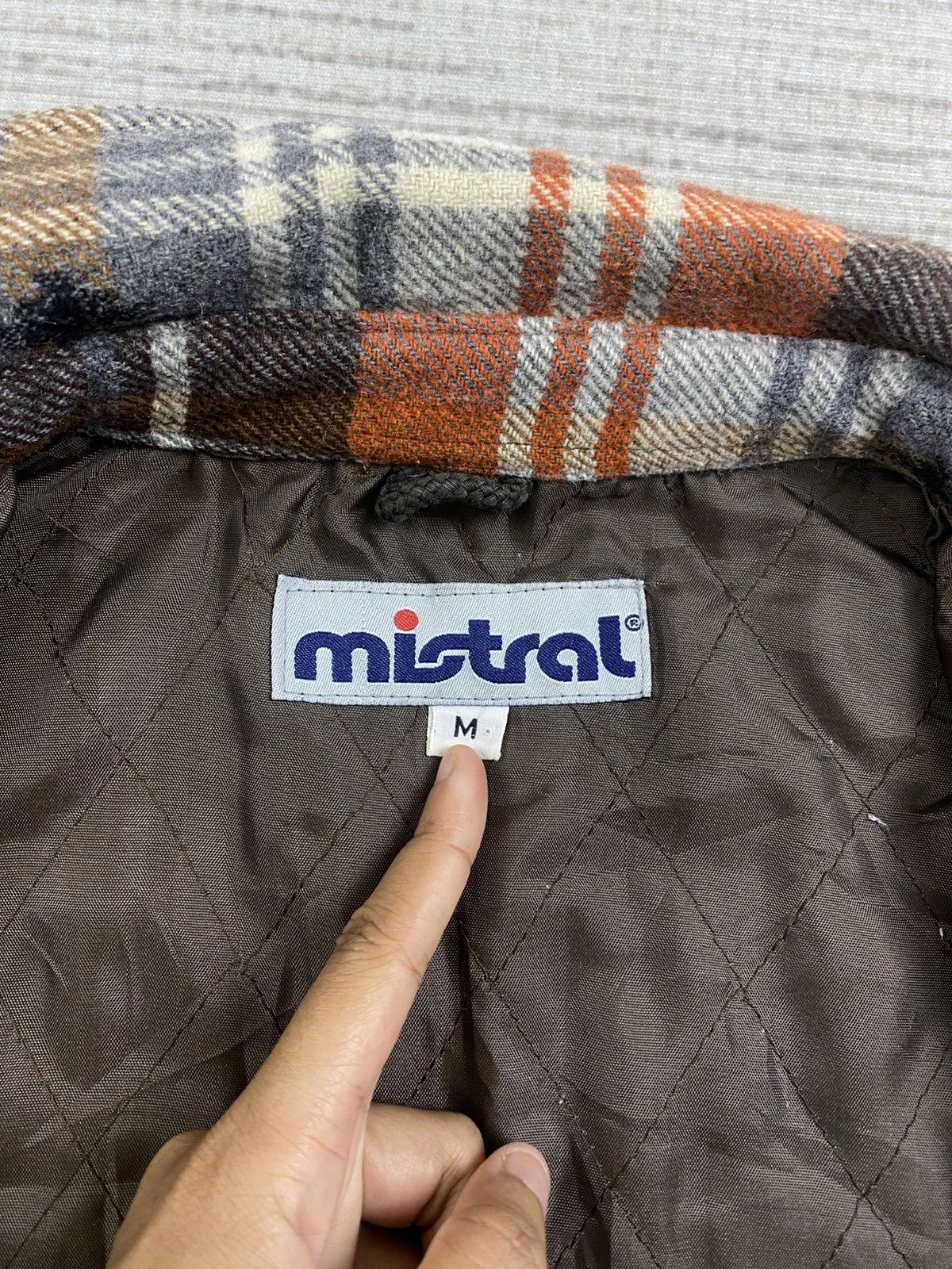 Portuguese Flannel × Vintage Vintage Mistral Made In Portugal Orange Checker Flannel Size US L / EU 52-54 / 3 - 11 Thumbnail