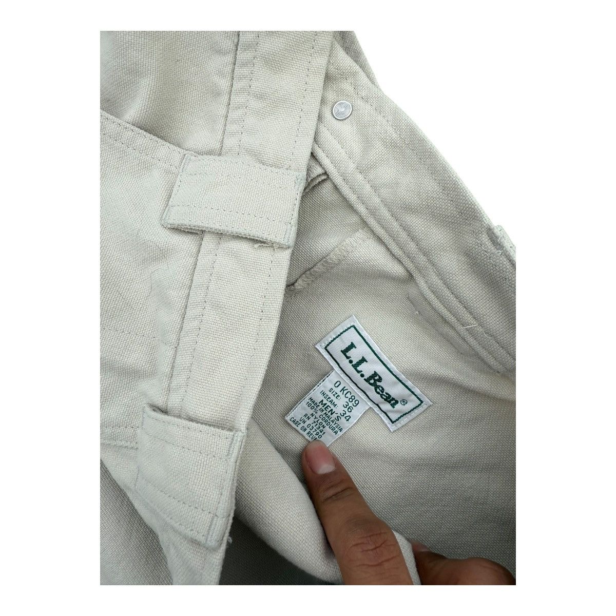 L.L. Bean Vintage L.L.Bean Canvas Workwear Utility Pants Tan 36x32 Size US 36 / EU 52 - 6 Thumbnail